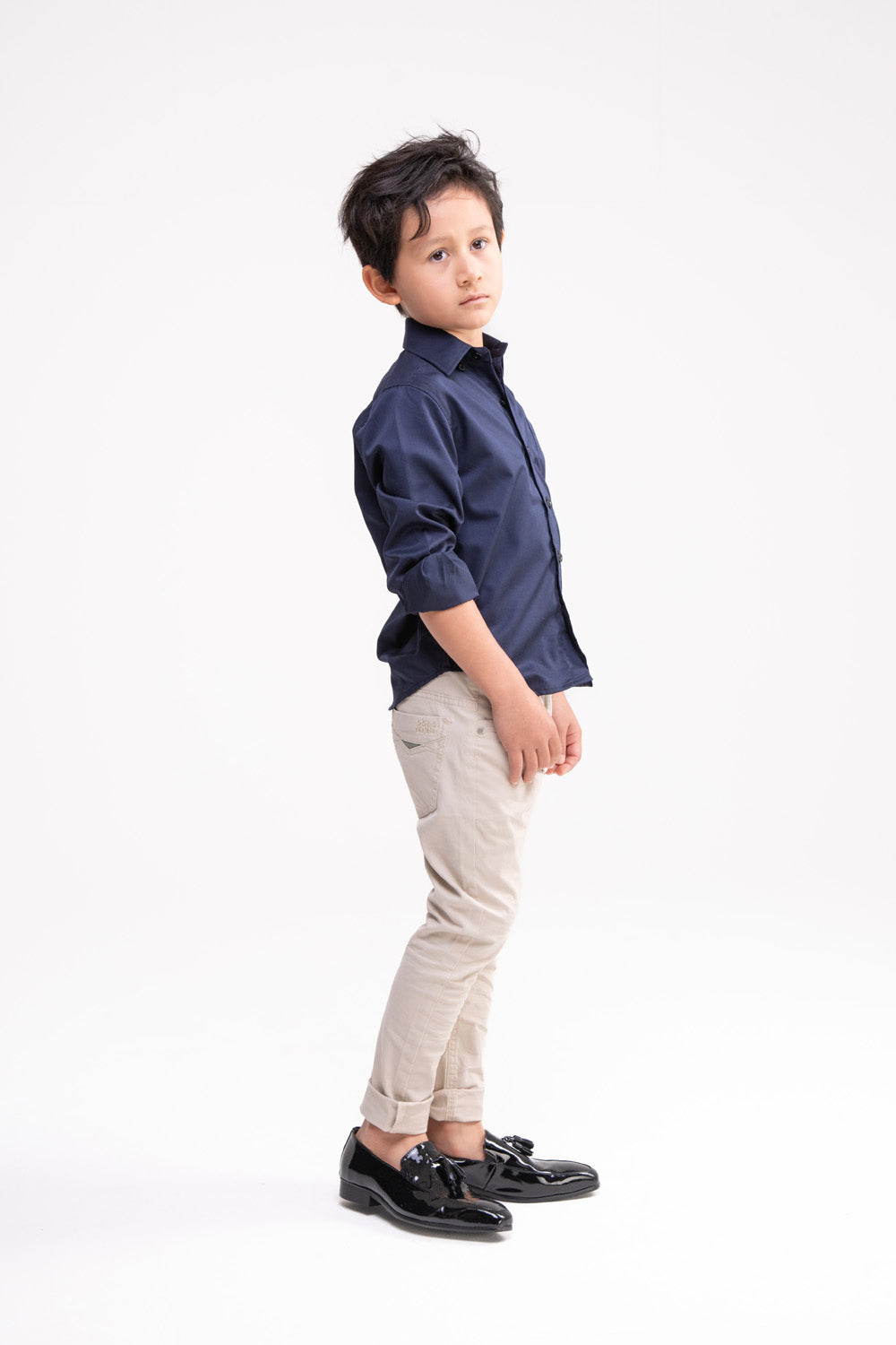 Long Sleeve Shirt with Pocket (Dark Navy)