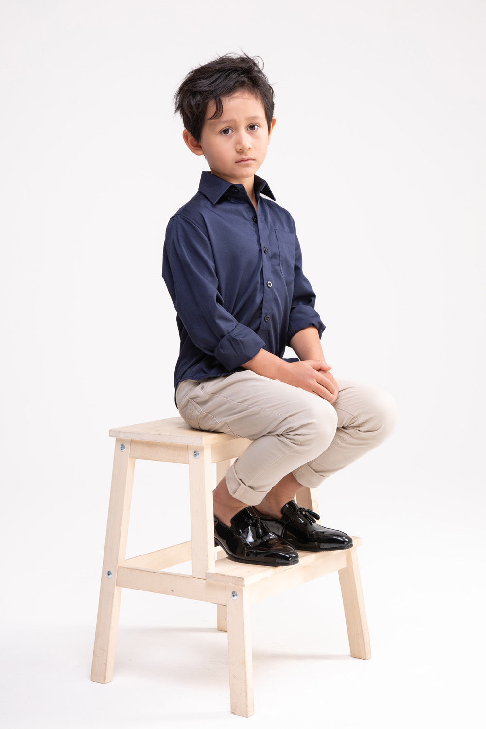 Long Sleeve Shirt with Pocket (Dark Navy)
