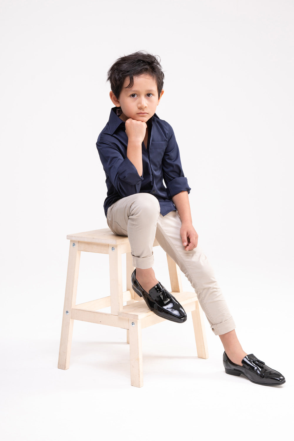 Long Sleeve Shirt with Pocket (Dark Navy)