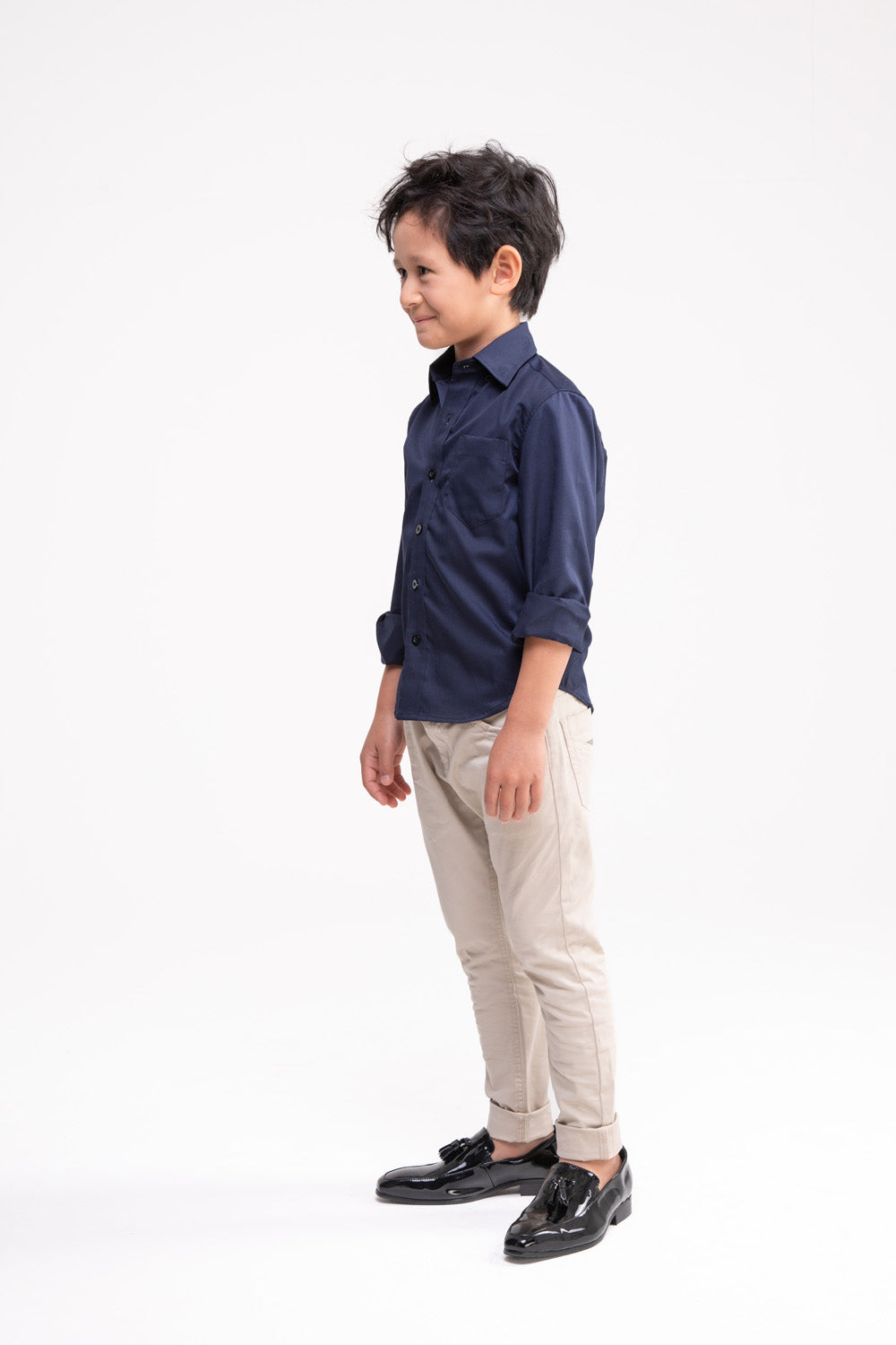 Long Sleeve Shirt with Pocket (Dark Navy)