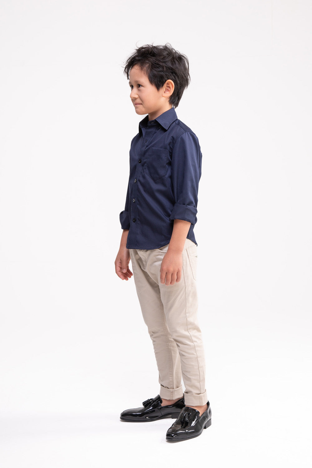 Long Sleeve Shirt with Pocket (Dark Navy)