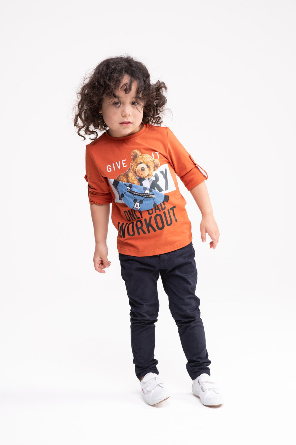 Bear Printed Long Sleeve Shirt