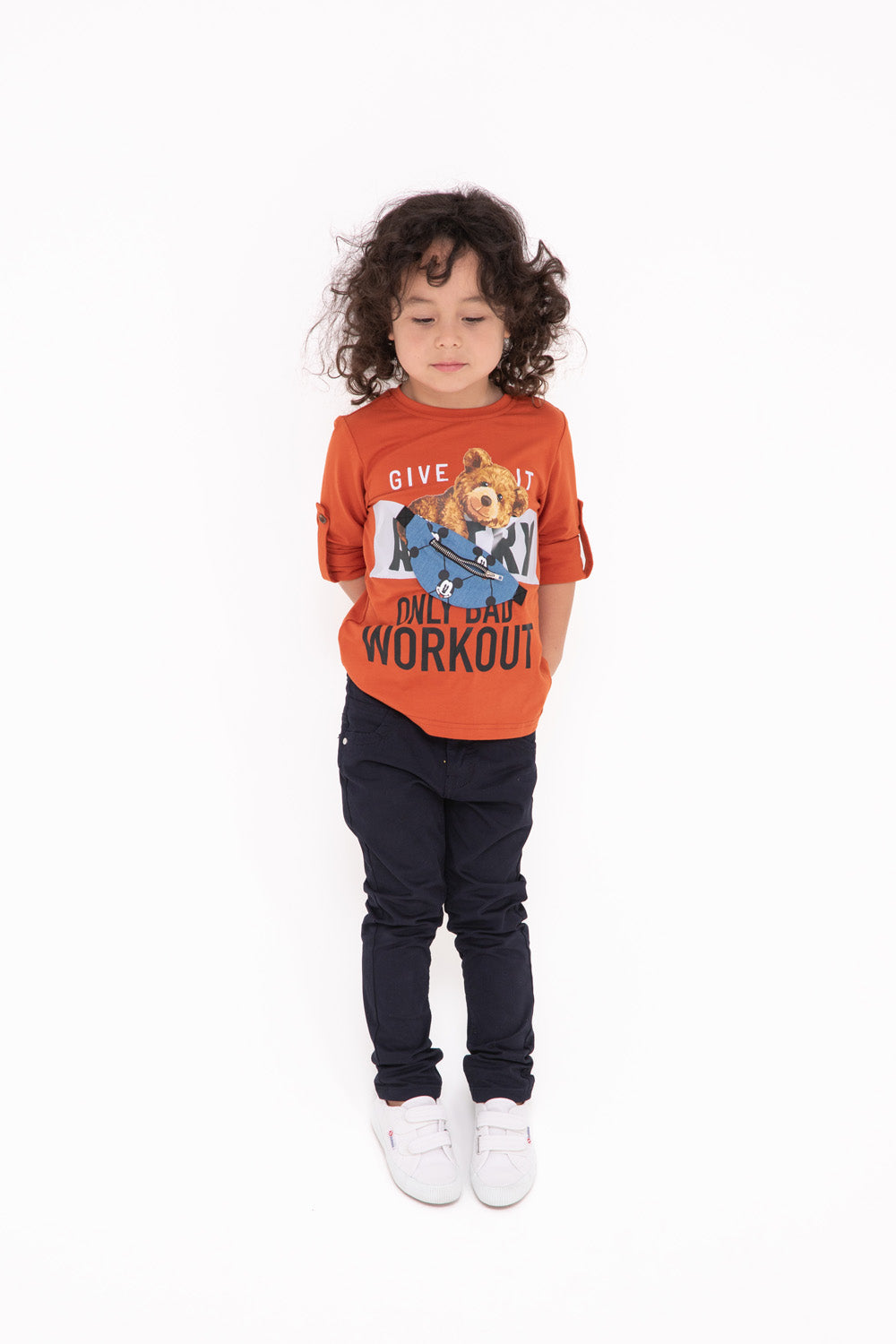 Bear Printed Long Sleeve Shirt