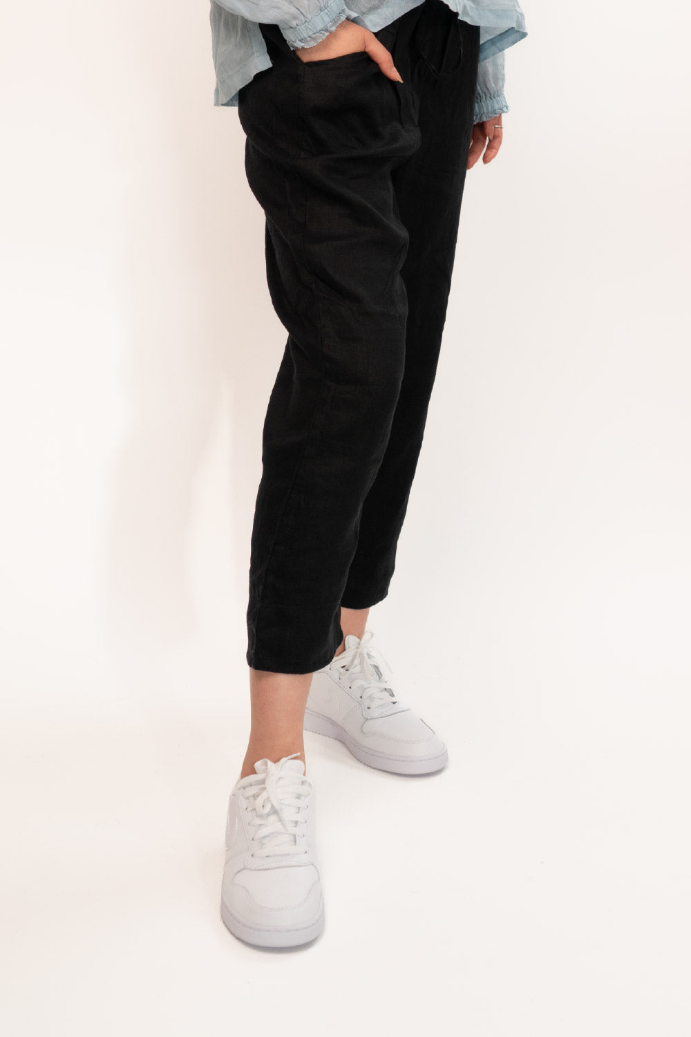 Topaz Linen Pants (Black)