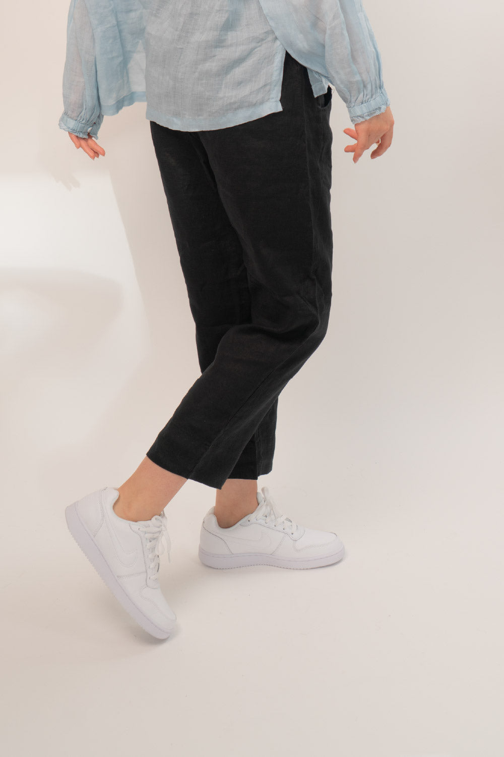 Topaz Linen Pants (Black)