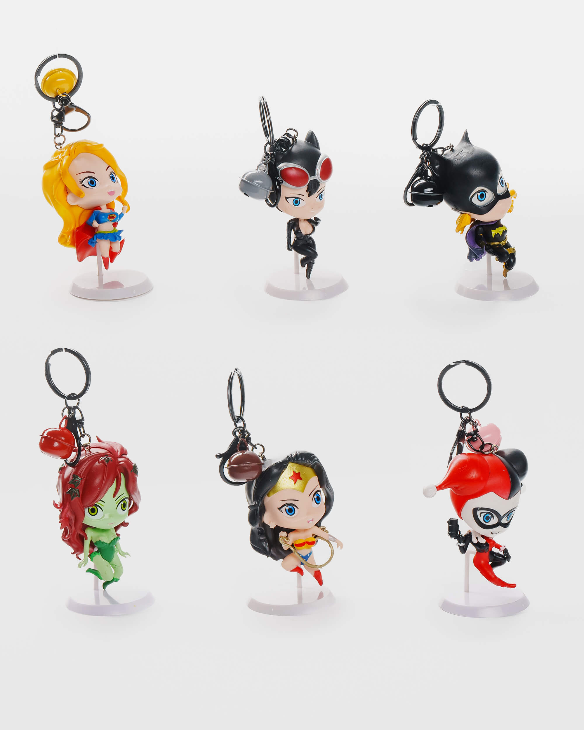 DC Heroines and Villains Keychain Set (6 pcs)