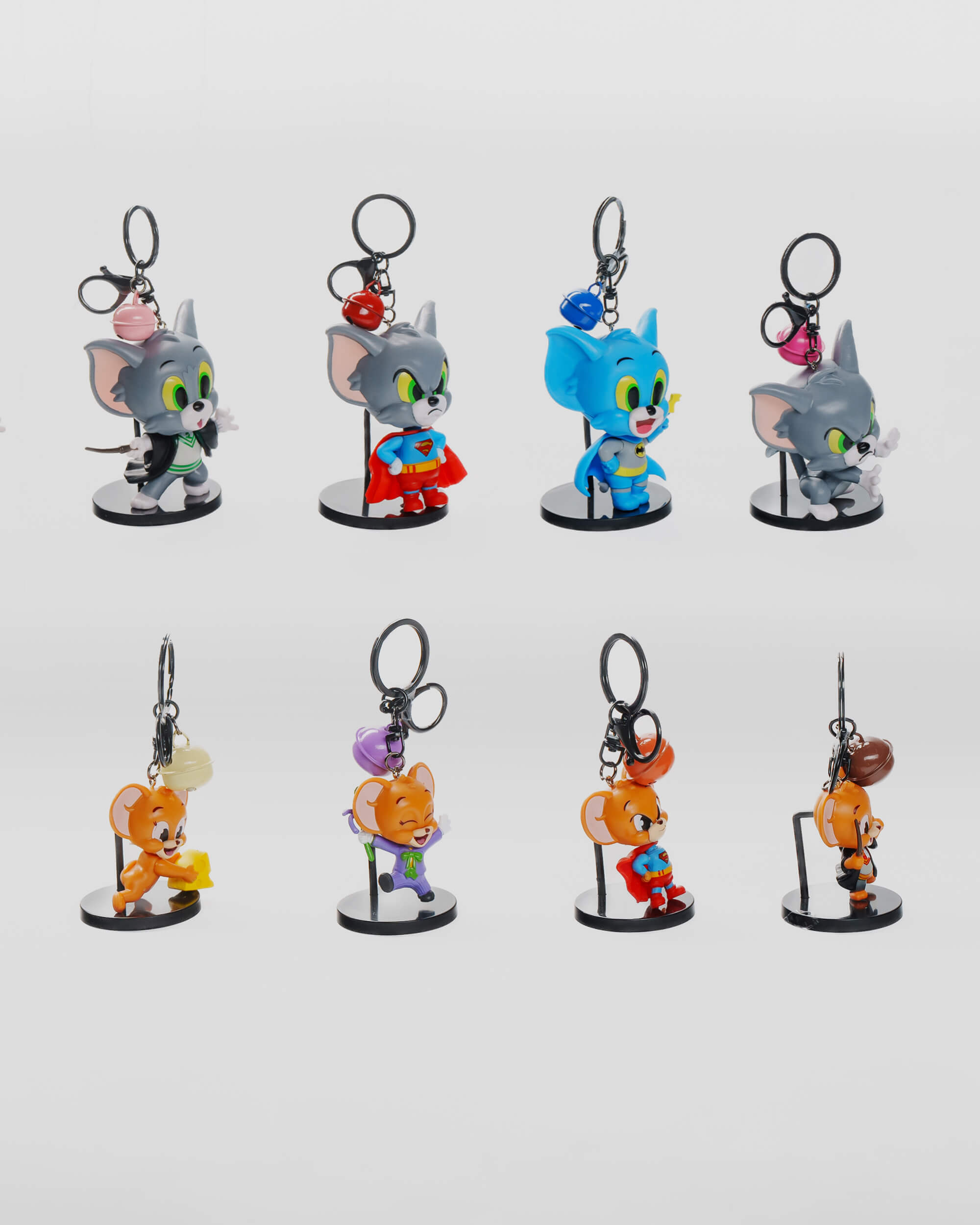 Tom and Jerry Cosplay Keychain Set (8 pcs)