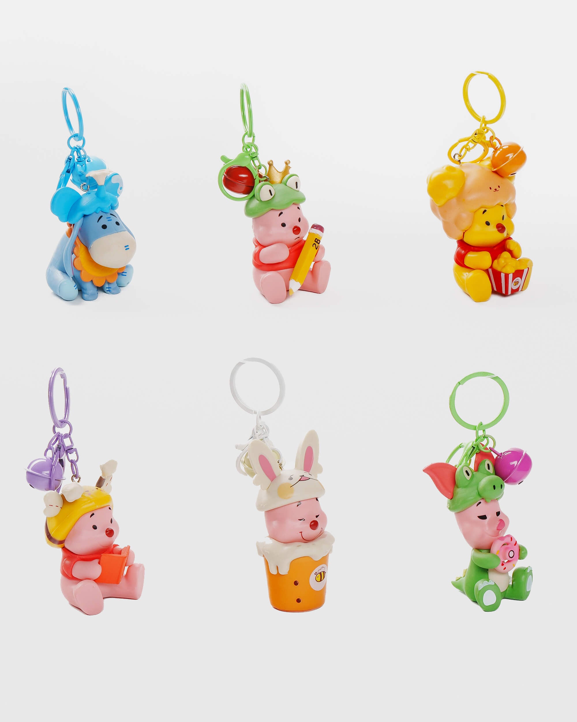 Winnie the Pooh Pastel Keychain Set (6 pcs)