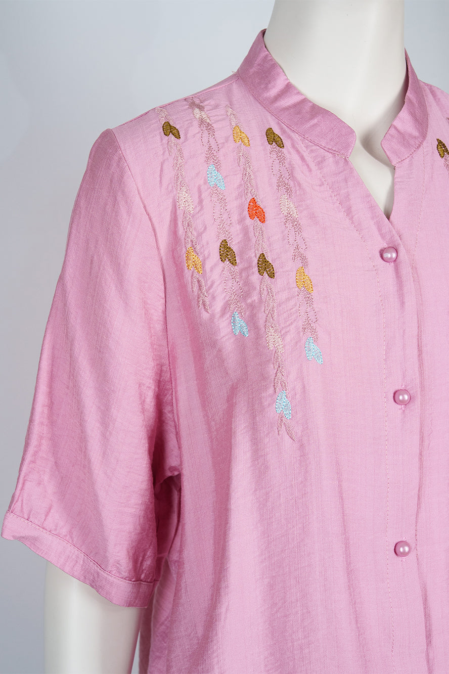 Leaf Trail Embroidered Blouse