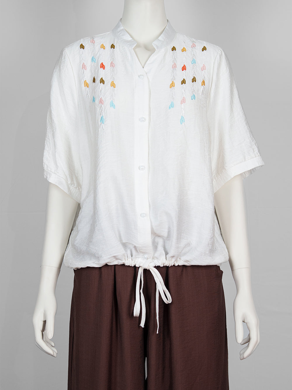 Leaf Trail Embroidered Blouse