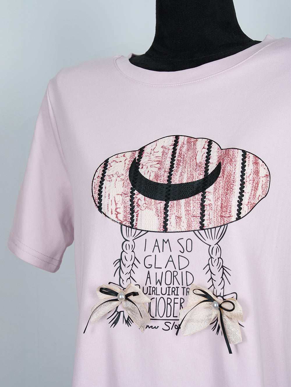 October Girl Ribbon Bow Tee