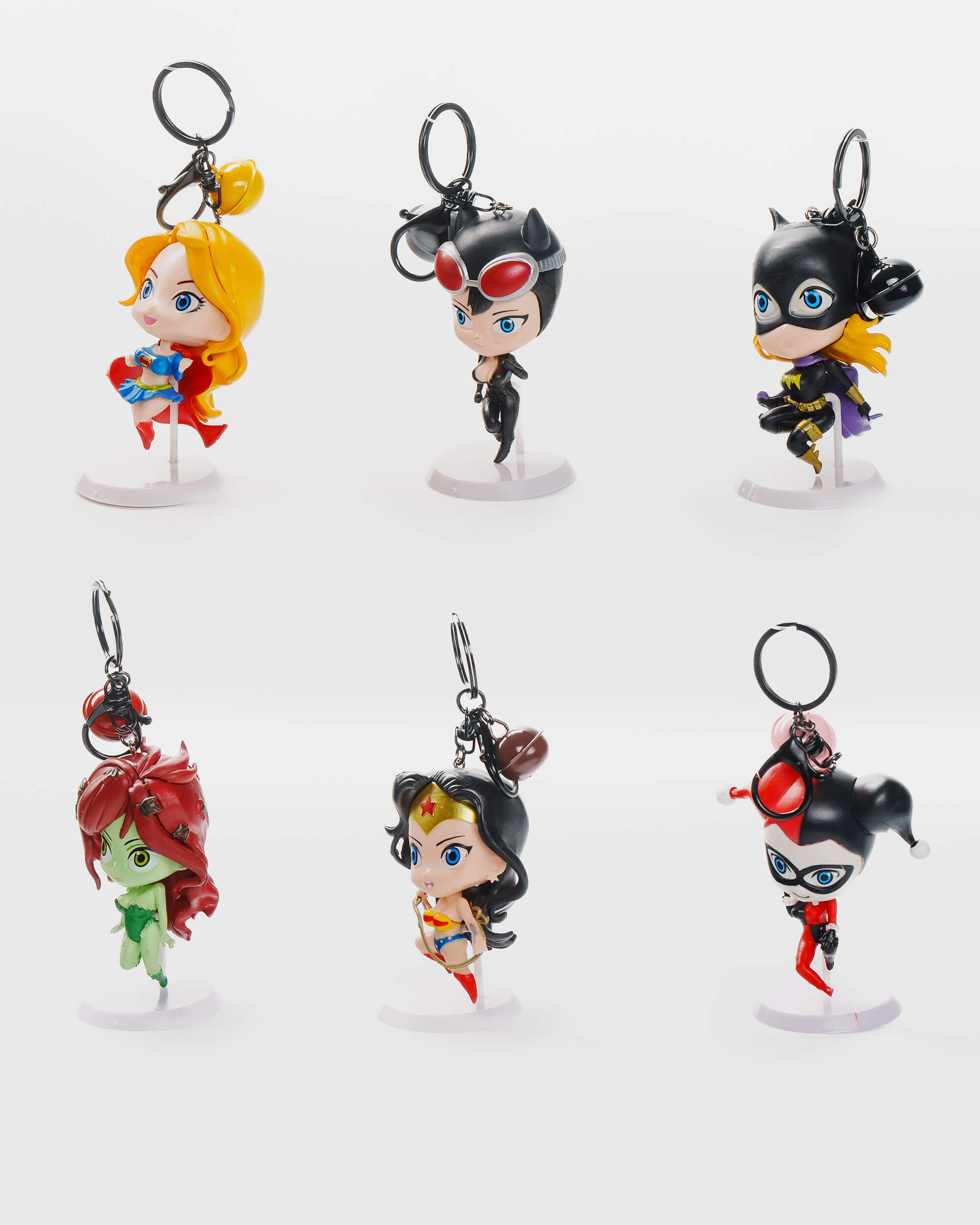 DC Heroines and Villains Keychain Set (6 pcs)