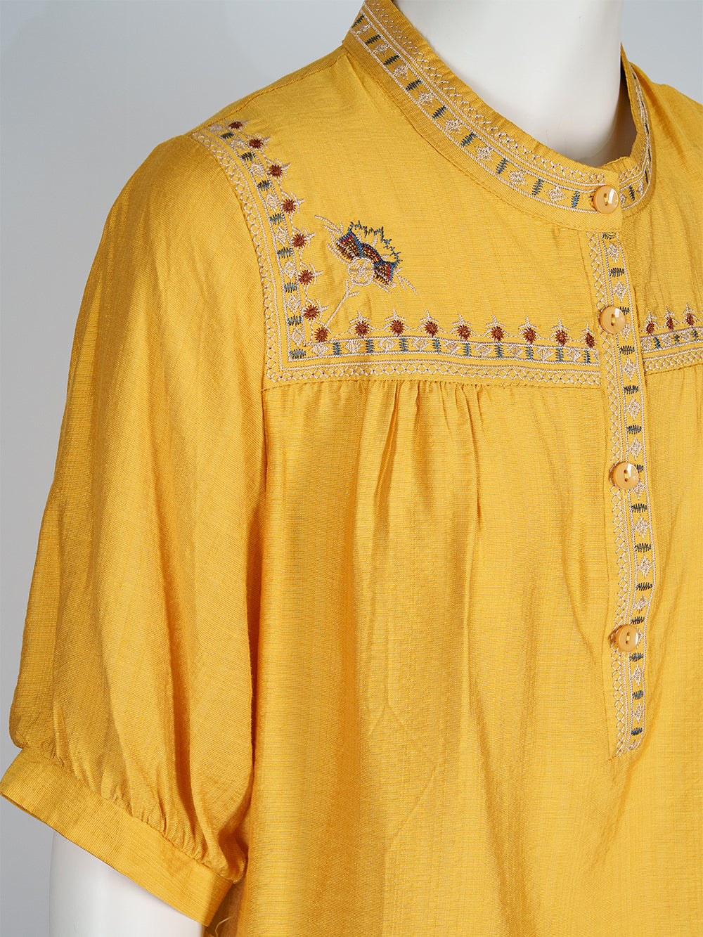 Heritage Yoke Embroidered Blouse
