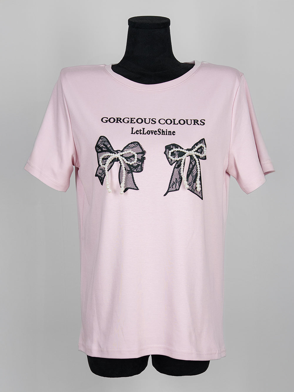 Gorgeous Colours Pearl Bow Tee