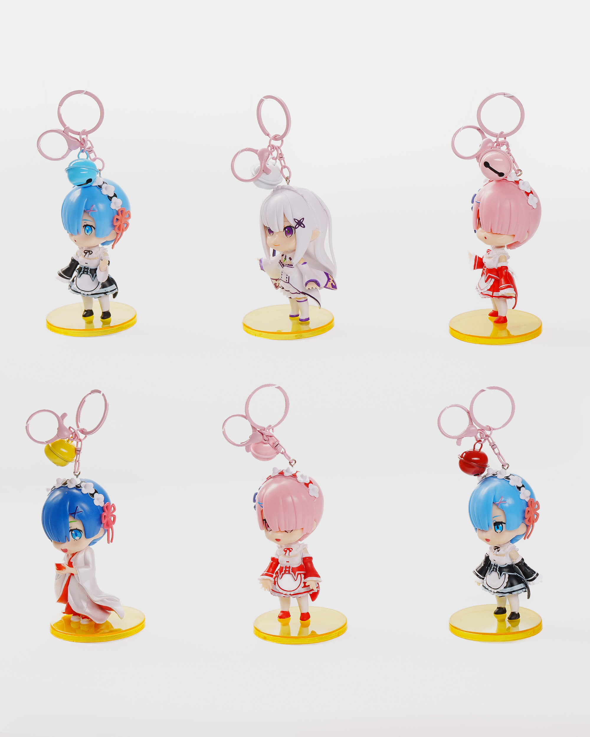 Re Zero Chibi Keychain Set (6 pcs)