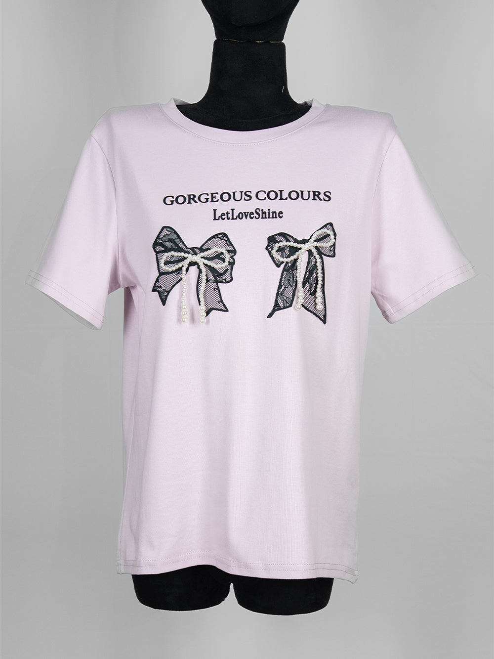 Gorgeous Colours Pearl Bow Tee