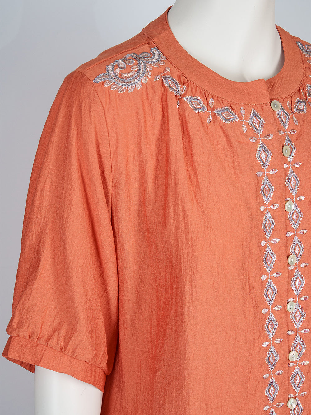 Geo Line Embroidered Blouse