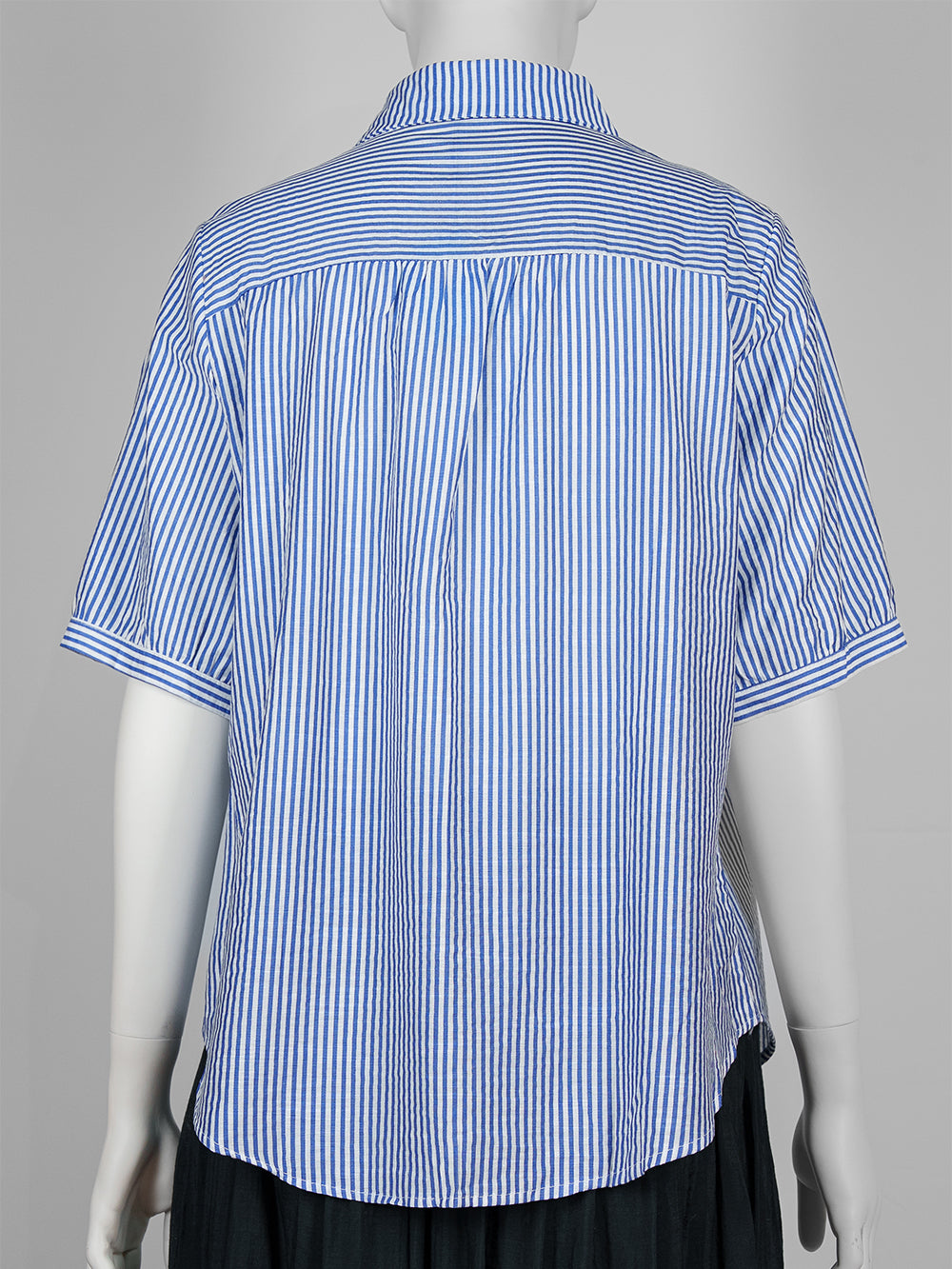 Striped Floral Embroidered Blouse