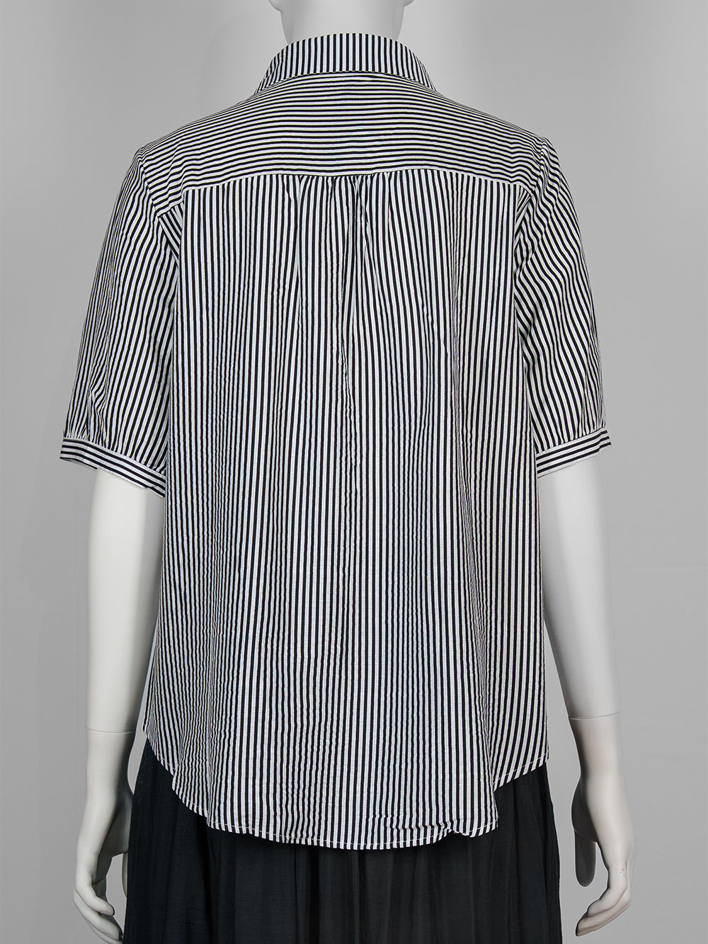 Striped Floral Embroidered Blouse