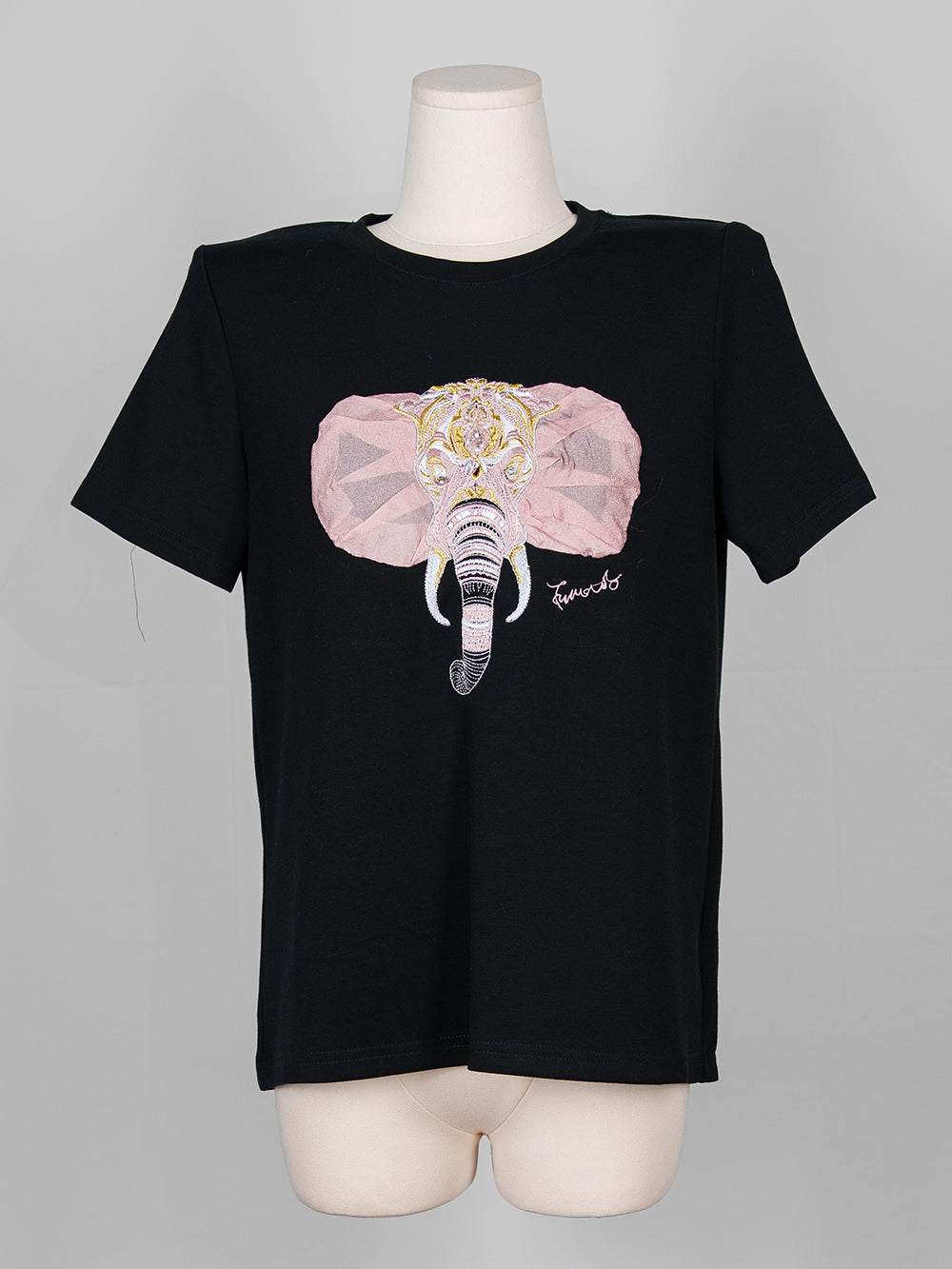 Embroidered Elephant Appliqué Tee