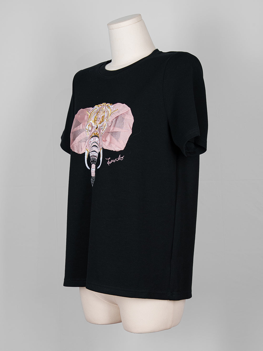 Embroidered Elephant Appliqué Tee