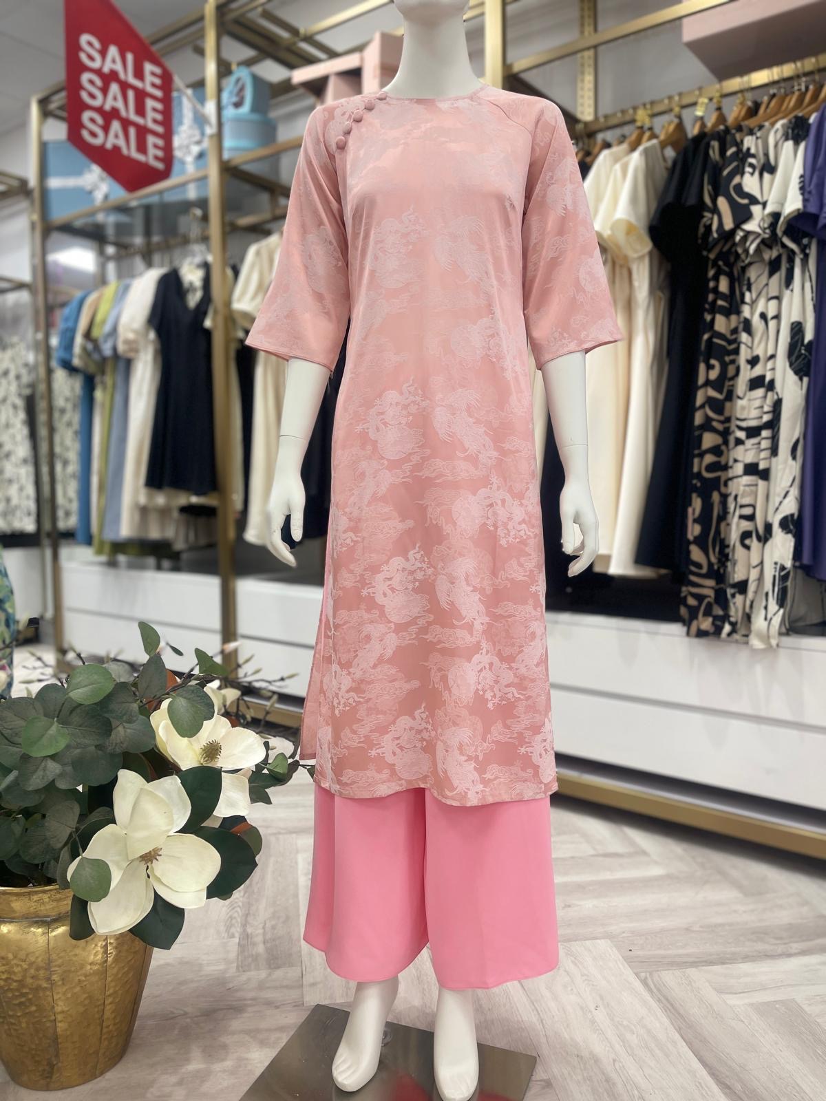 Ao Dai Phoenix (Pink)