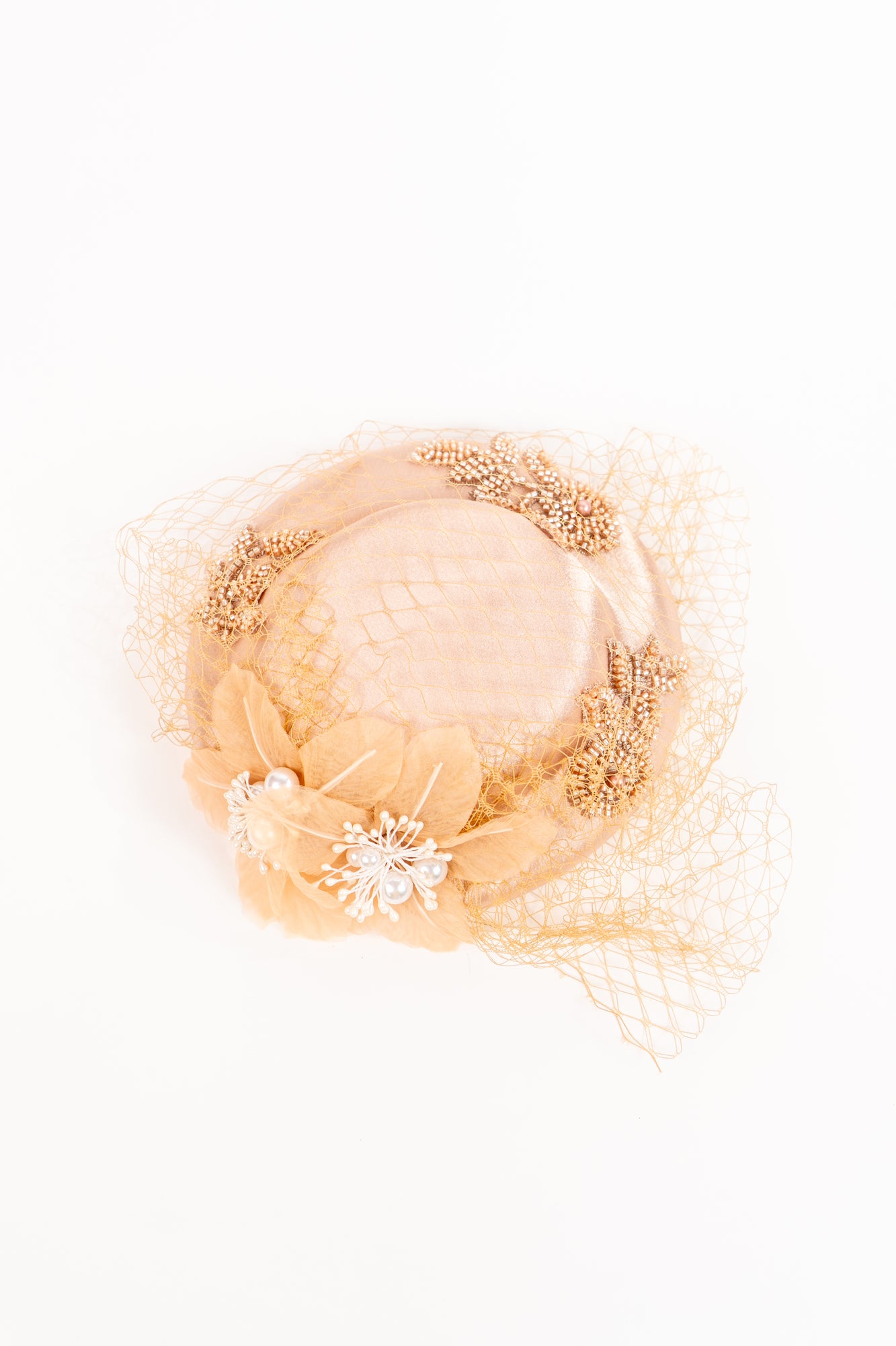 Beaded Flower Fascinator Hat