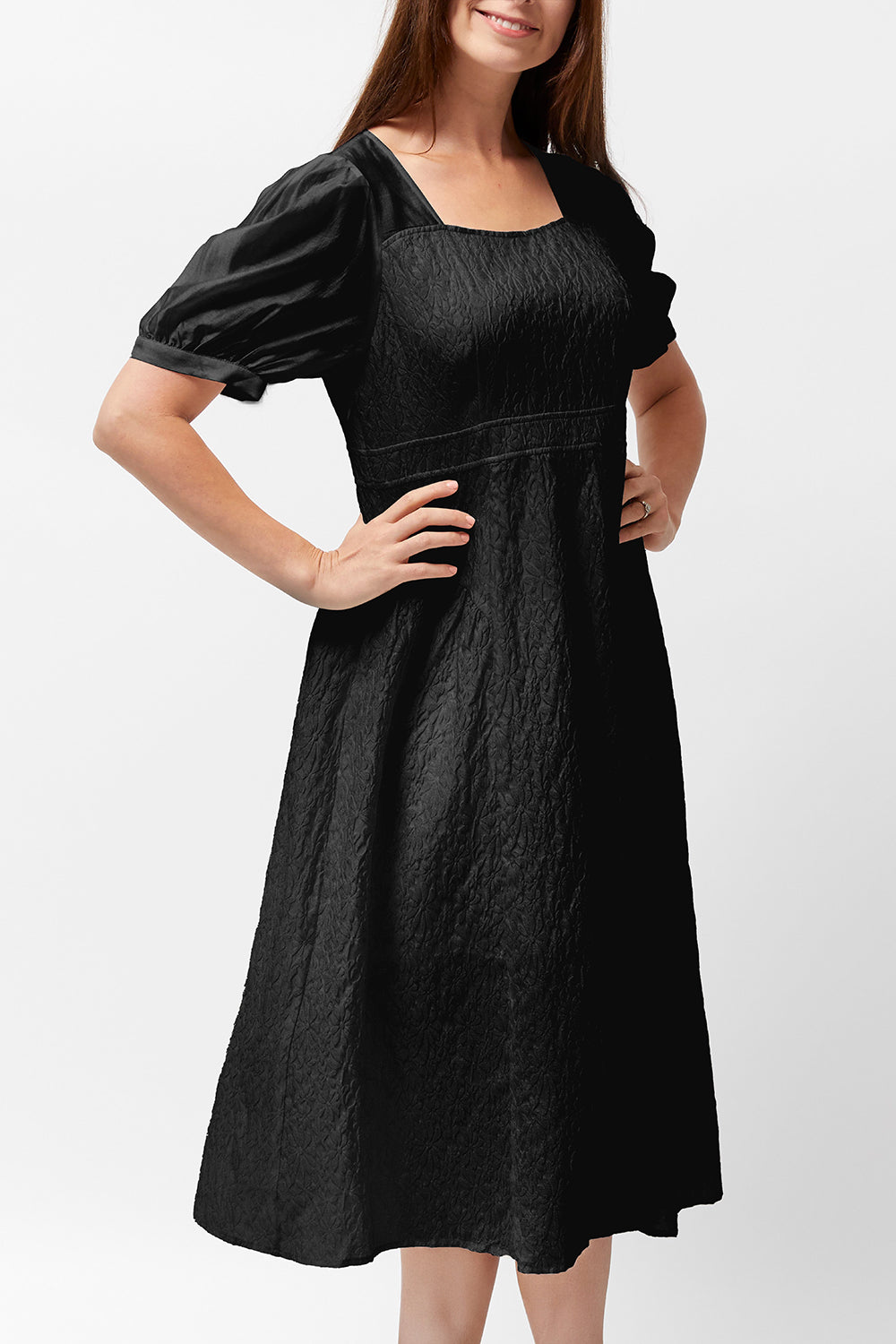 Women's Brocade Dress (Black)