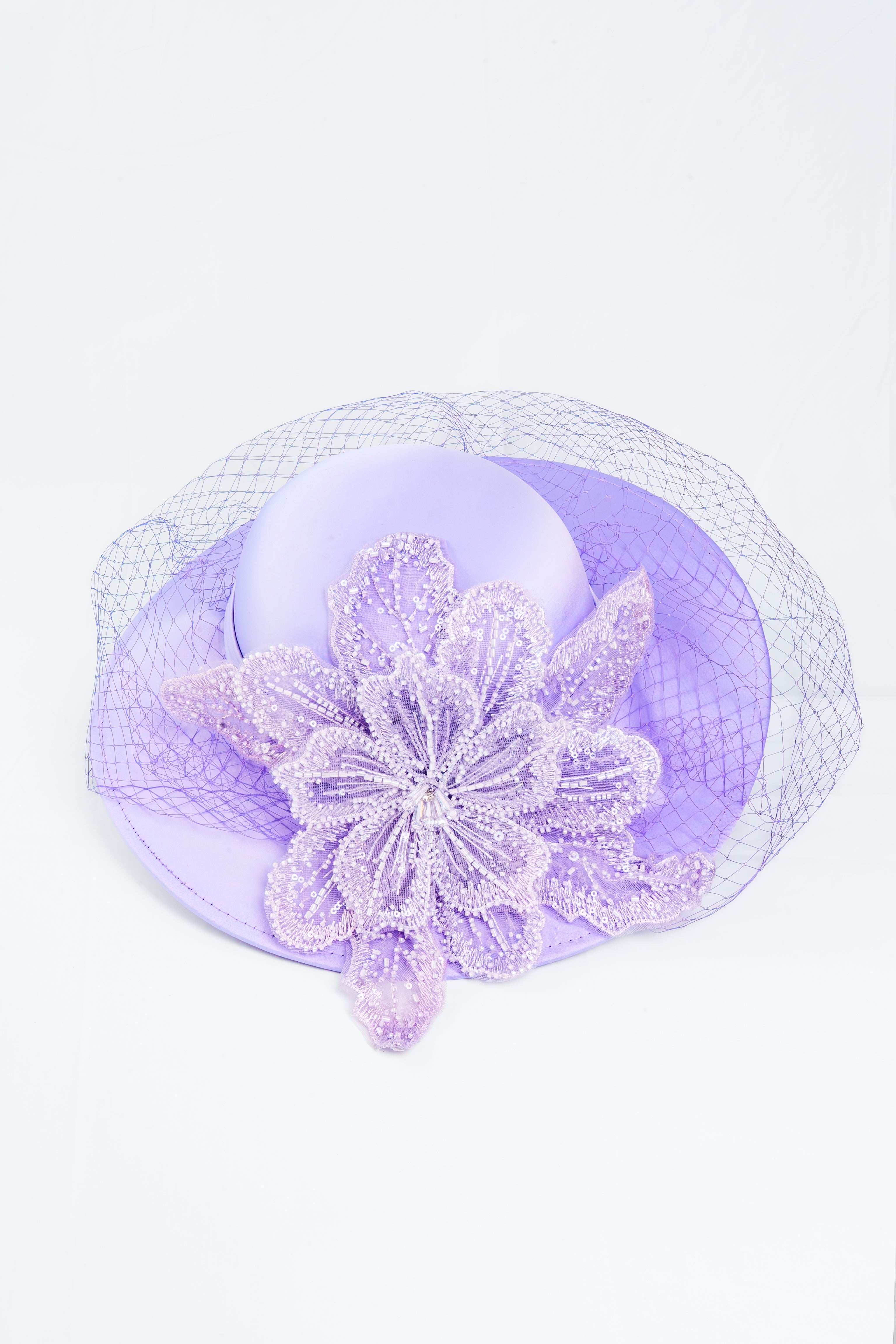 Beaded Poinsettia Fascinator Hat