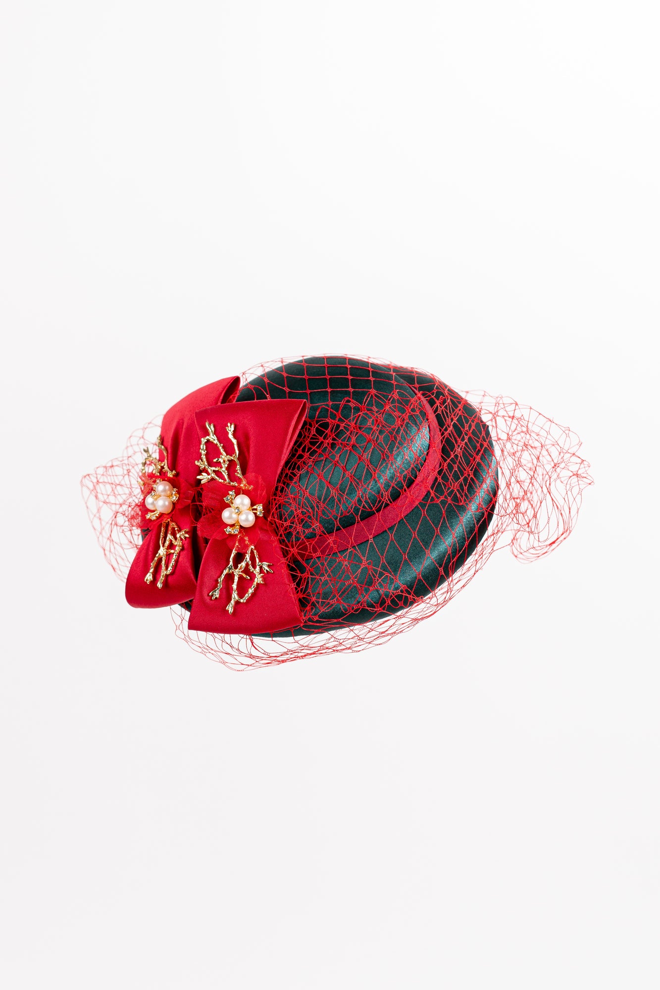 Elegant Golden Twig Fascinator Hat