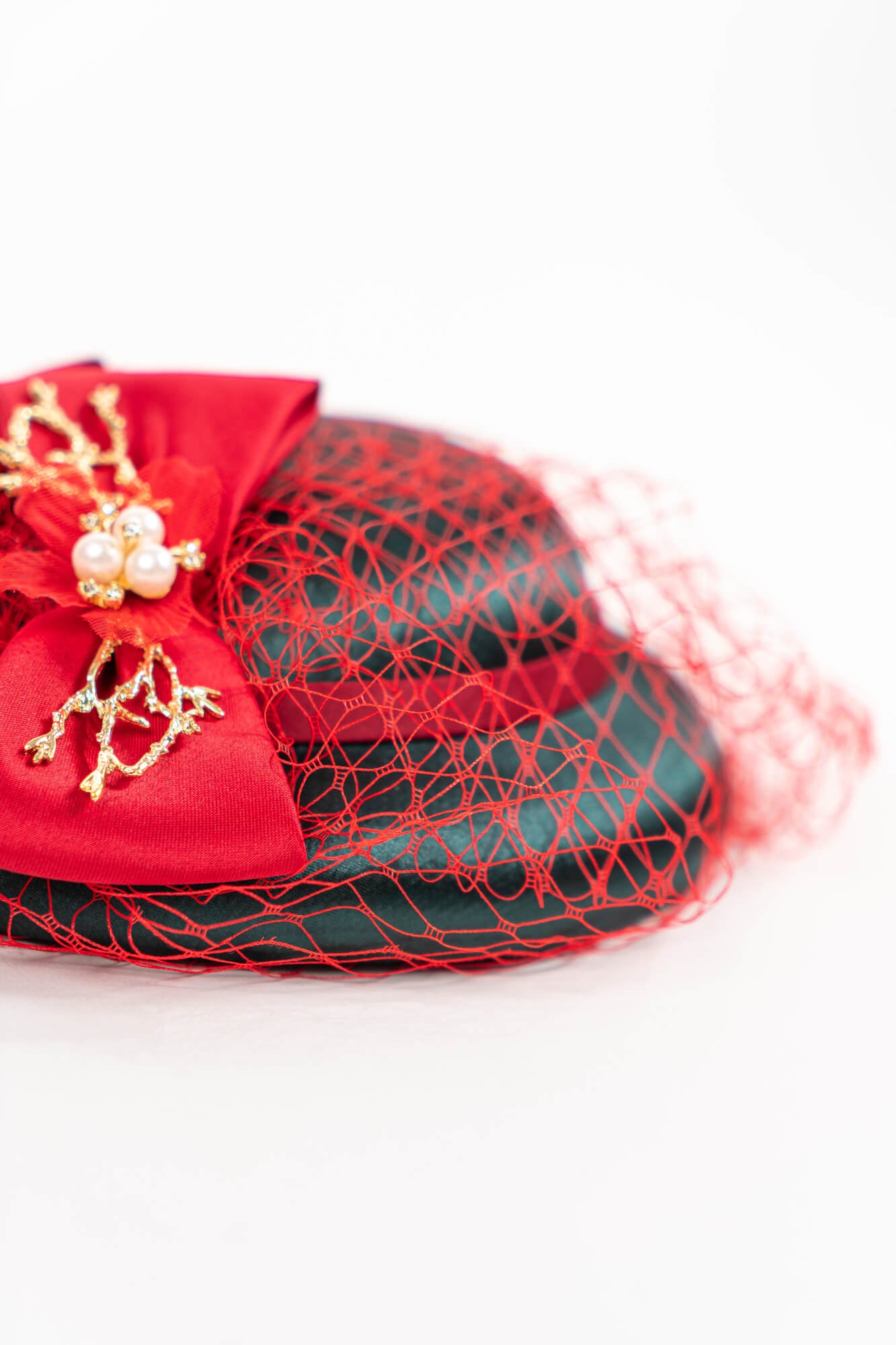 Elegant Golden Twig Fascinator Hat