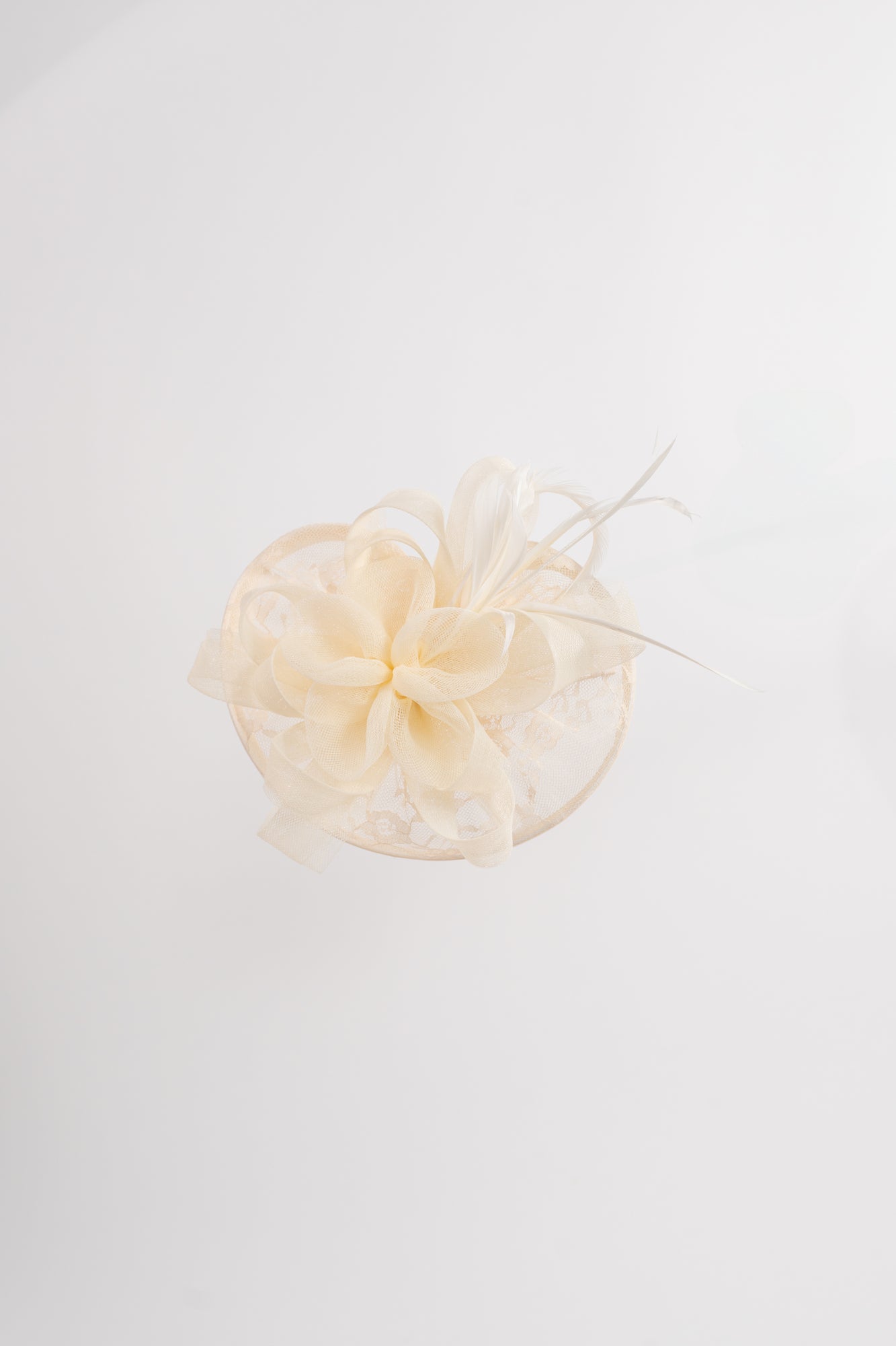 Lace Mesh Flower Fascinator Hat