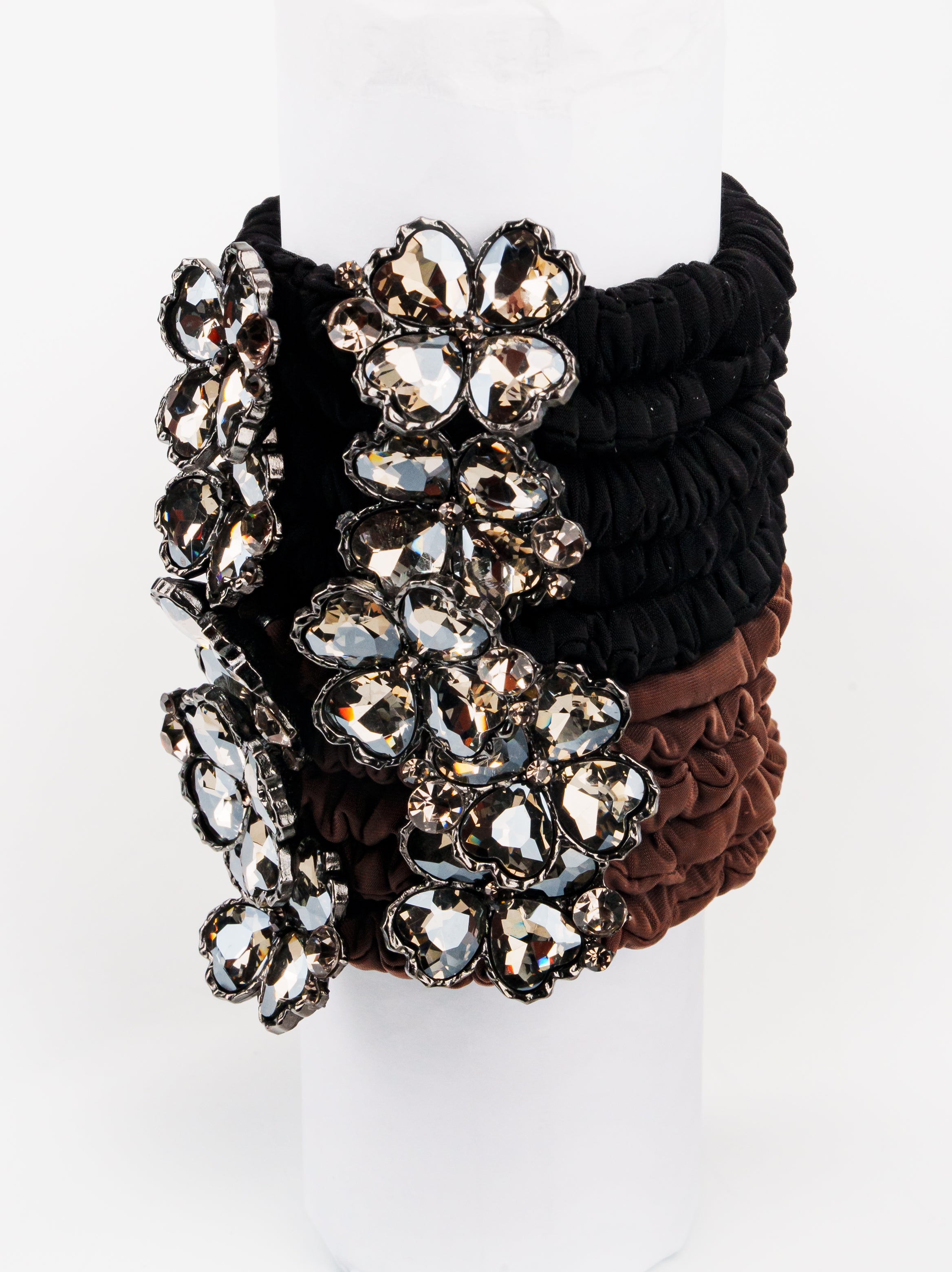 Crystal Bloom Ruched Hair Tie Set