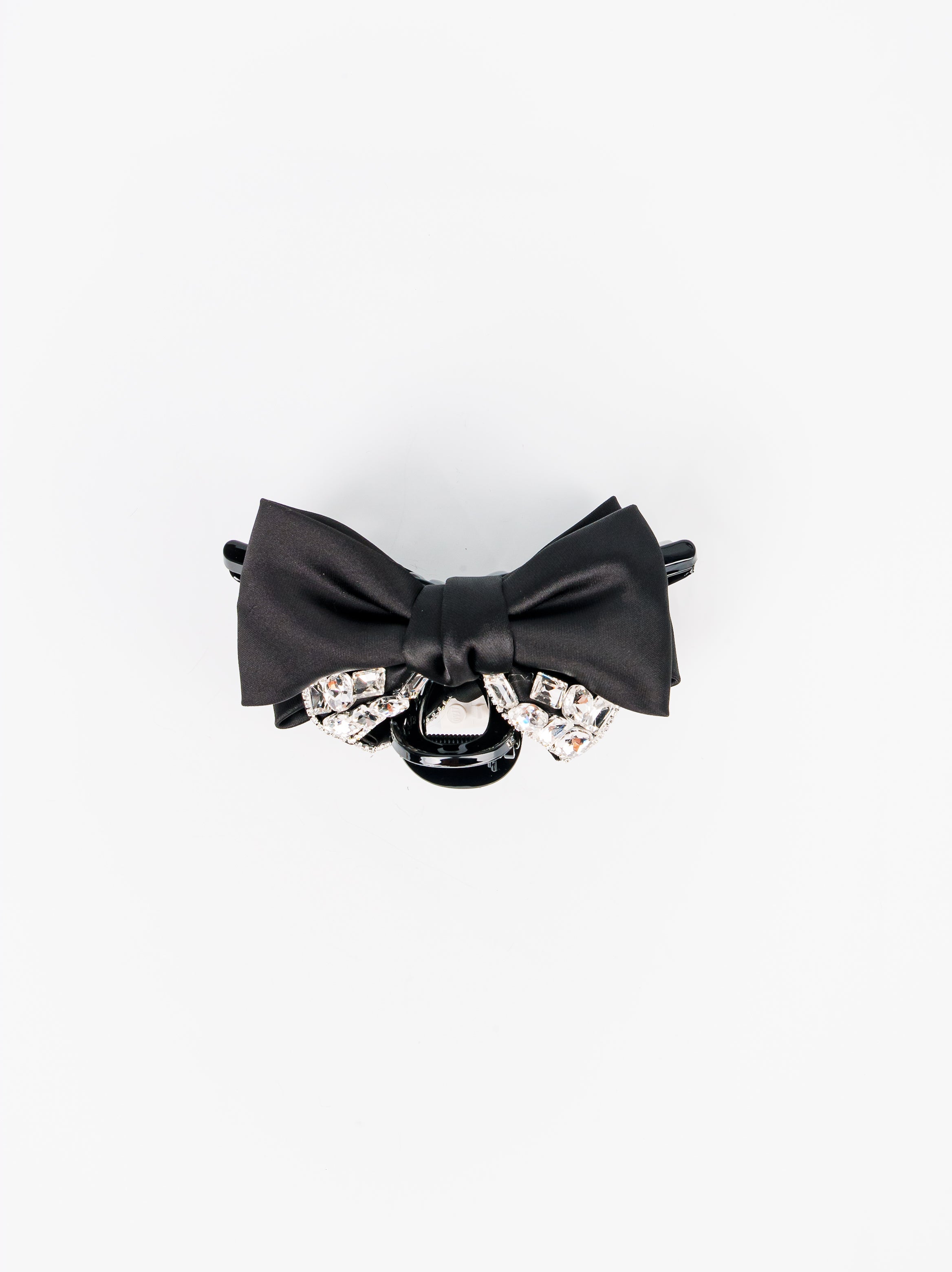 Crystal Bow Satin Hair Claw