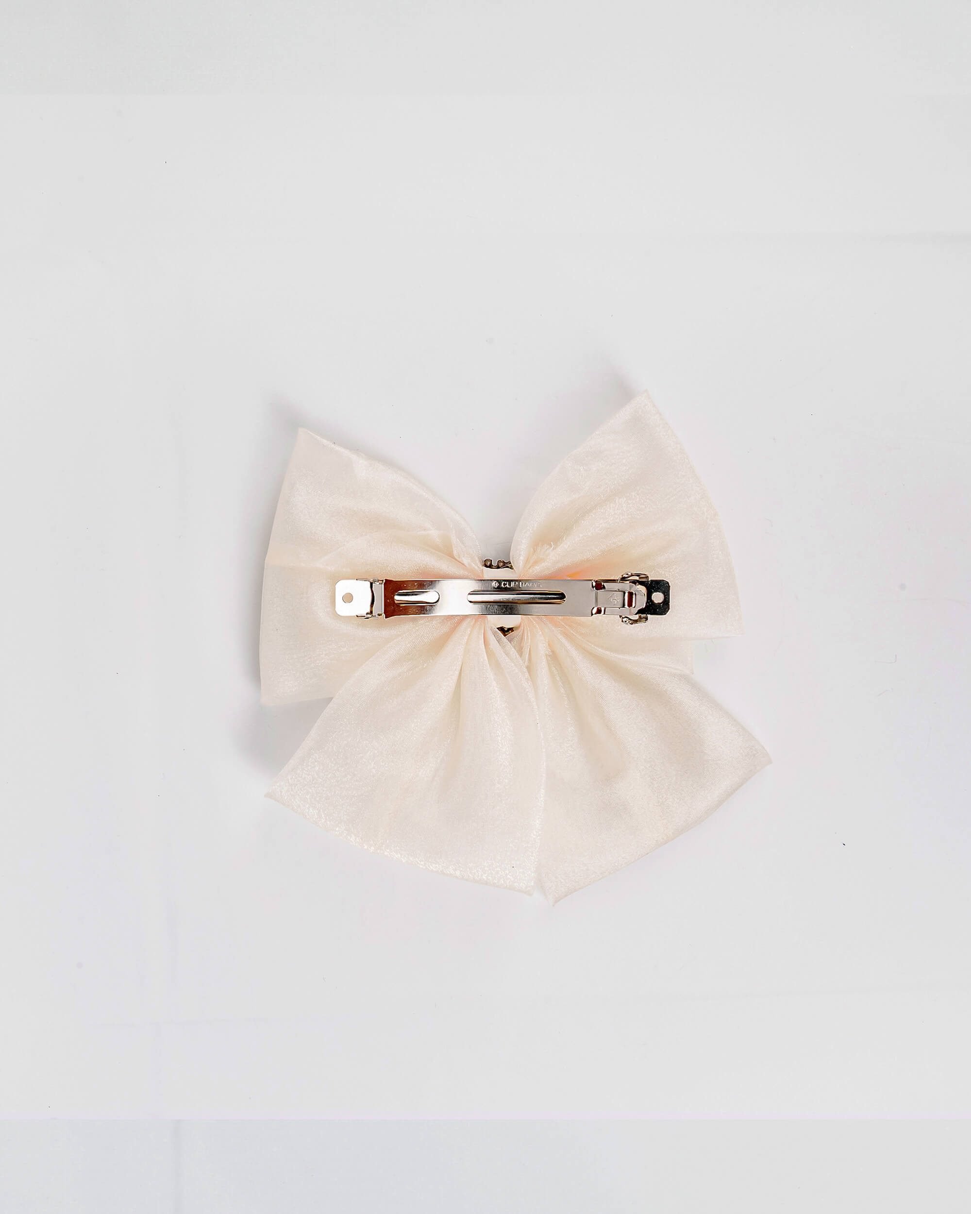 Crystal Embellished Sheer Bow Clip