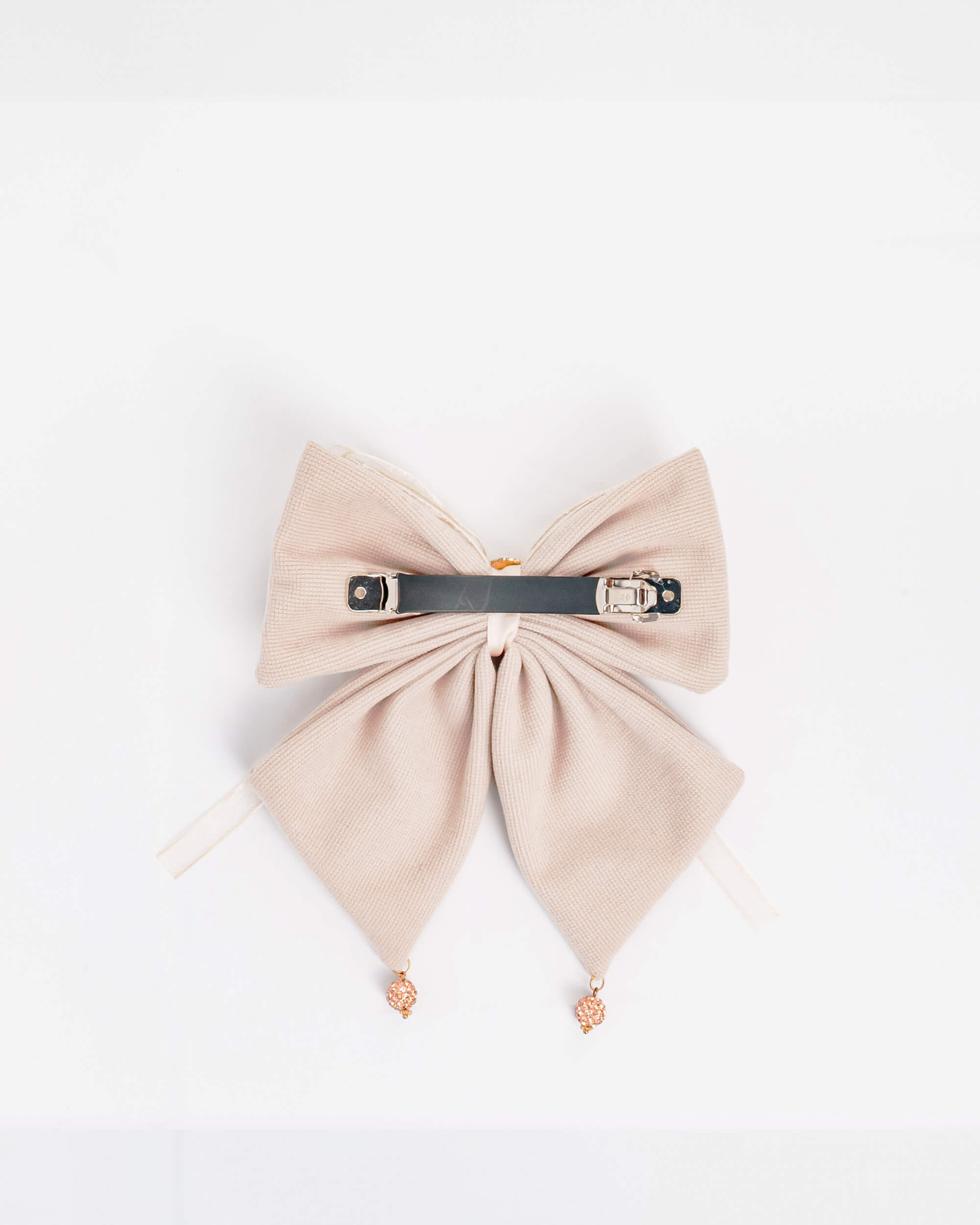 Lace Accent Jewel Bow Clip