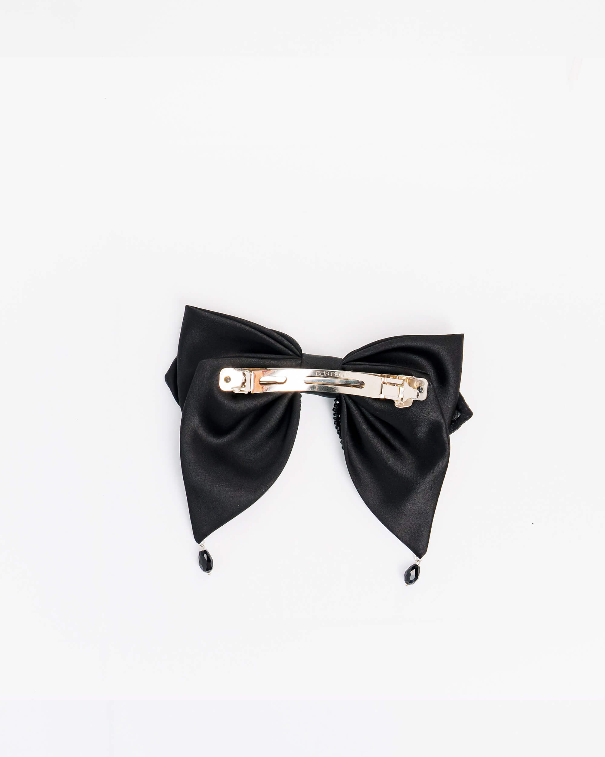 Jet Bead Structured Bow Clip