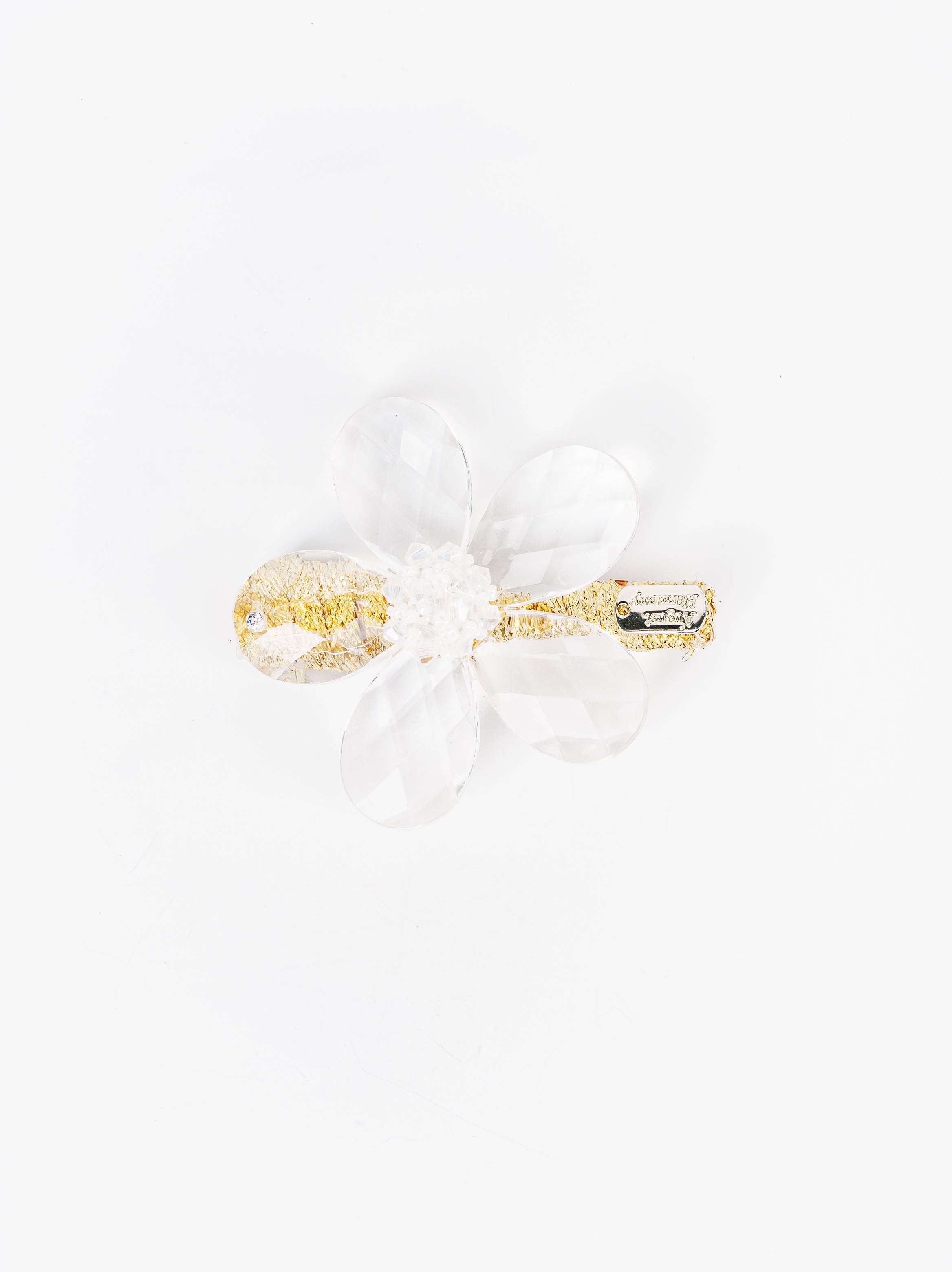 Clear Petal Flower Alligator Hair Clip