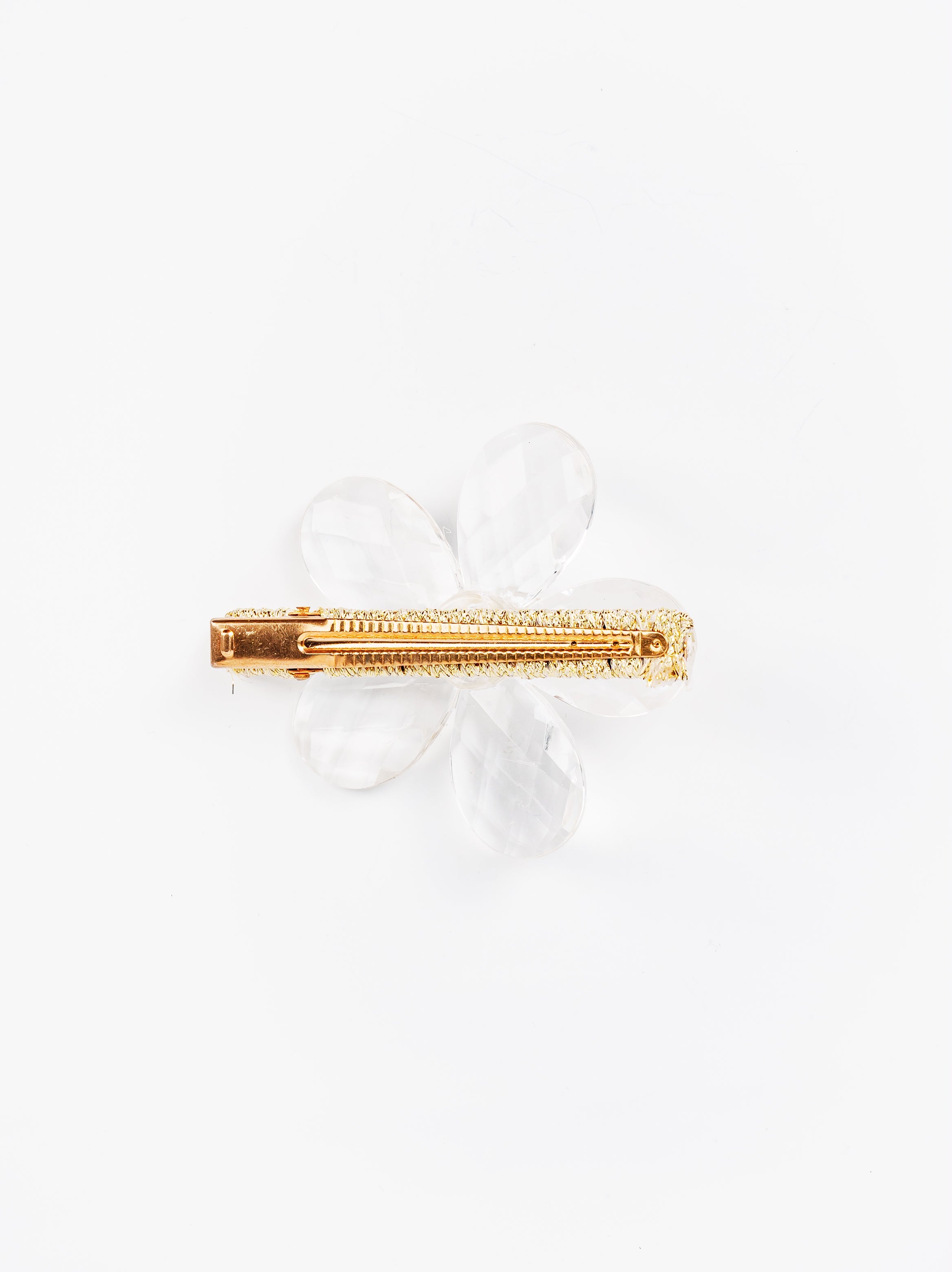 Clear Petal Flower Alligator Hair Clip