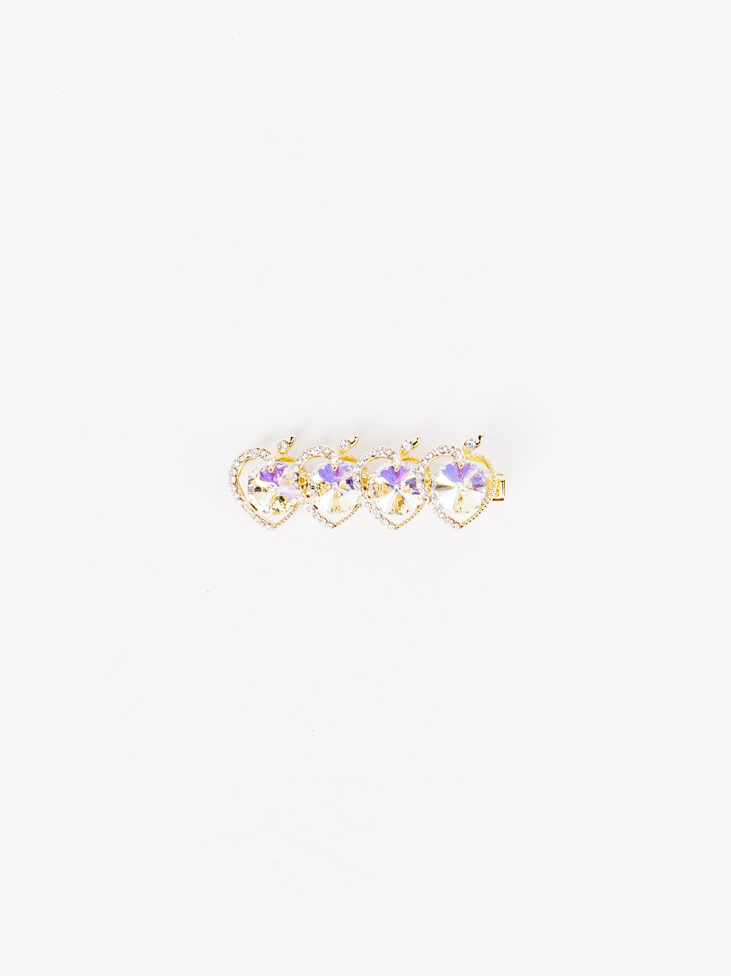 Teardrop Halo Crystal Hair Clip