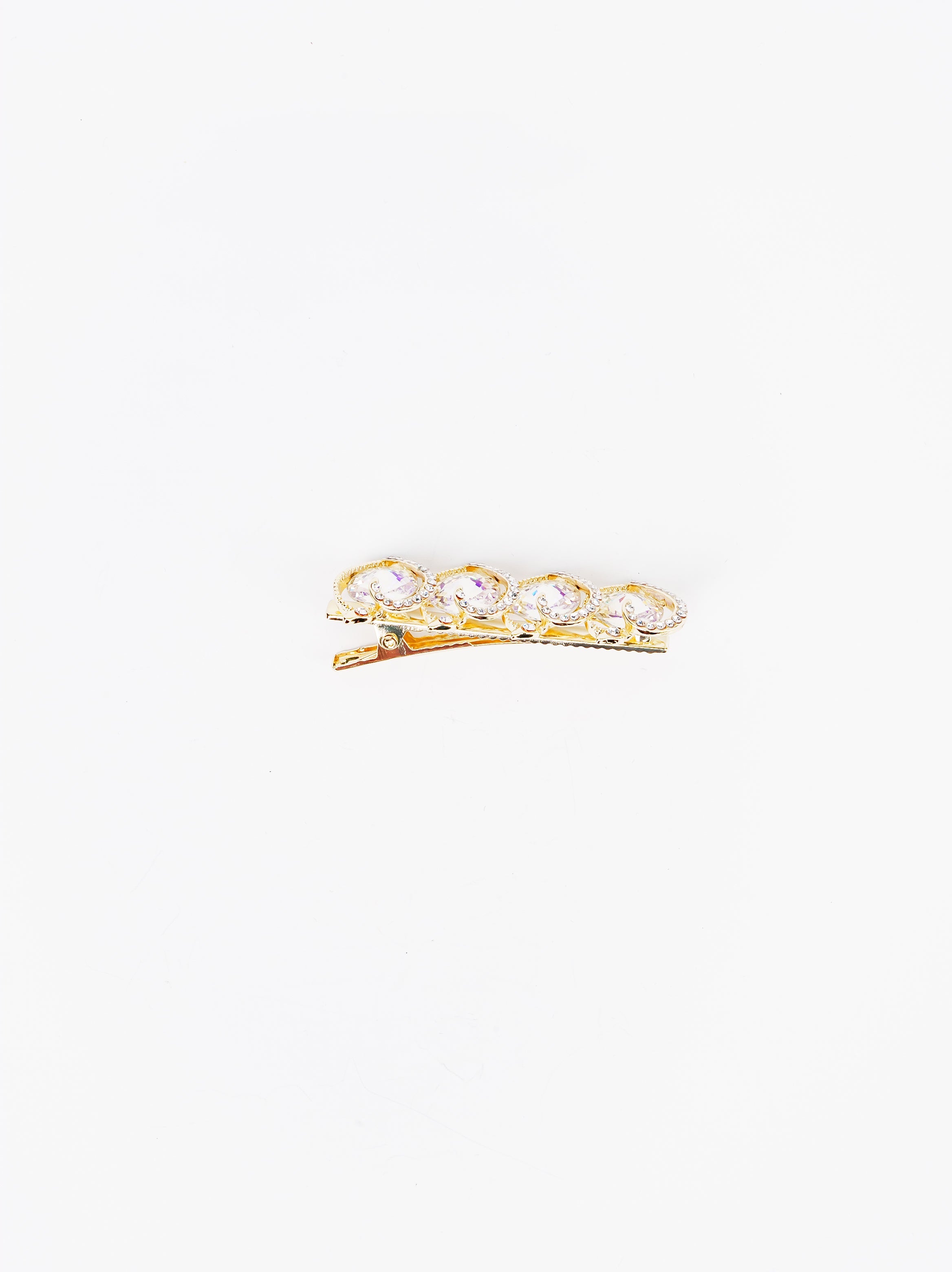 Teardrop Halo Crystal Hair Clip