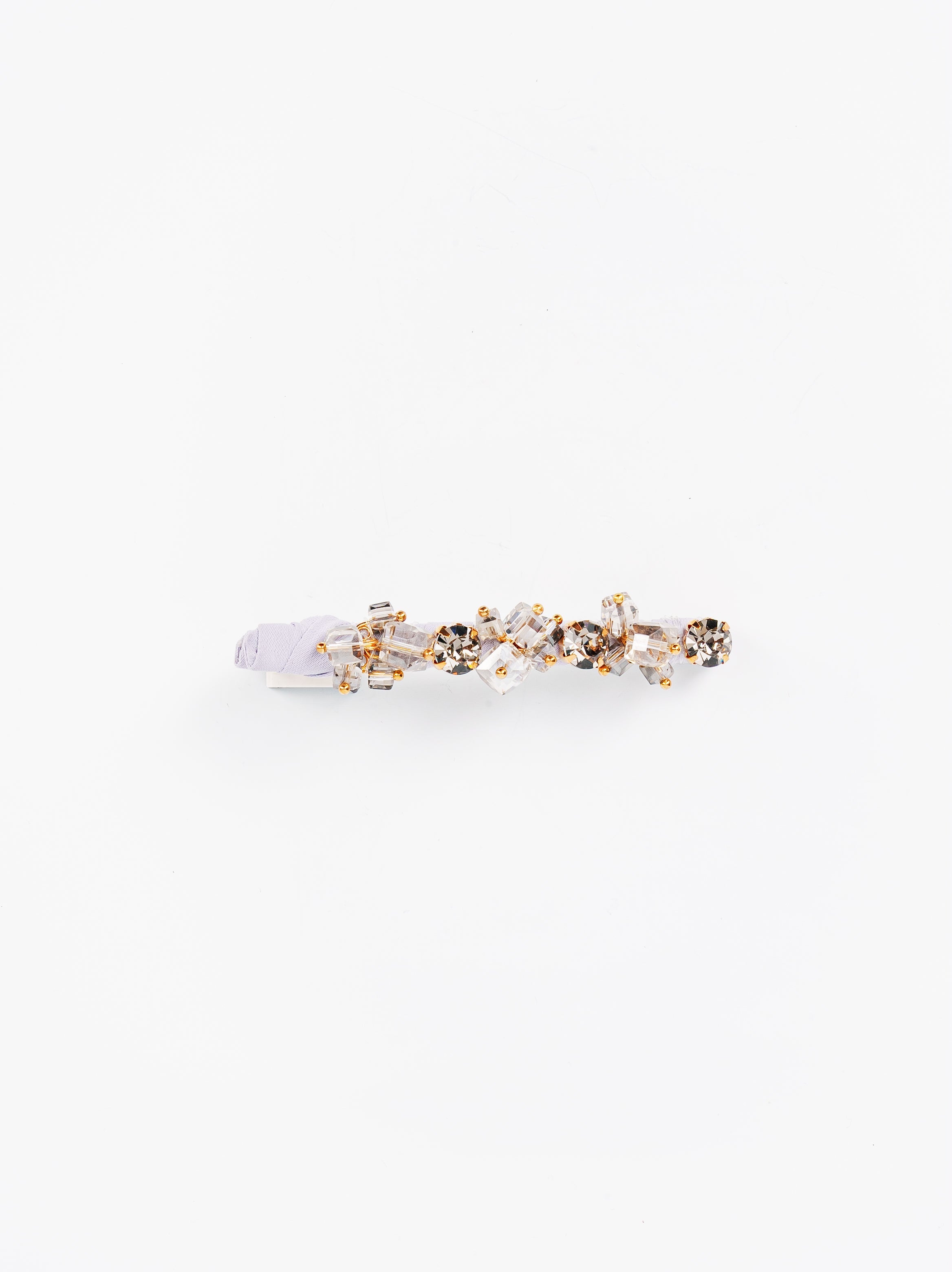 Smoky Crystal Wrapped Clip