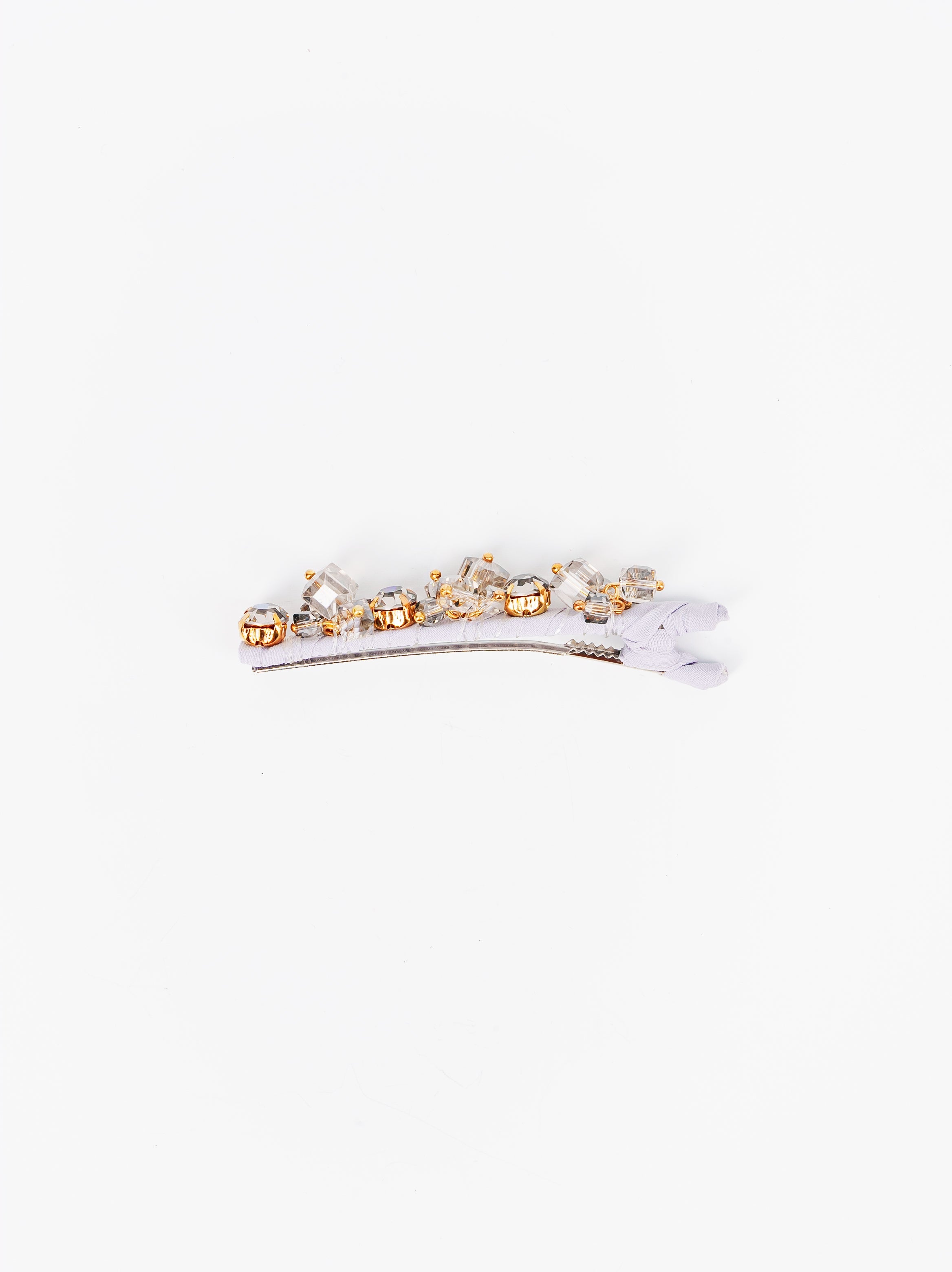 Smoky Crystal Wrapped Clip