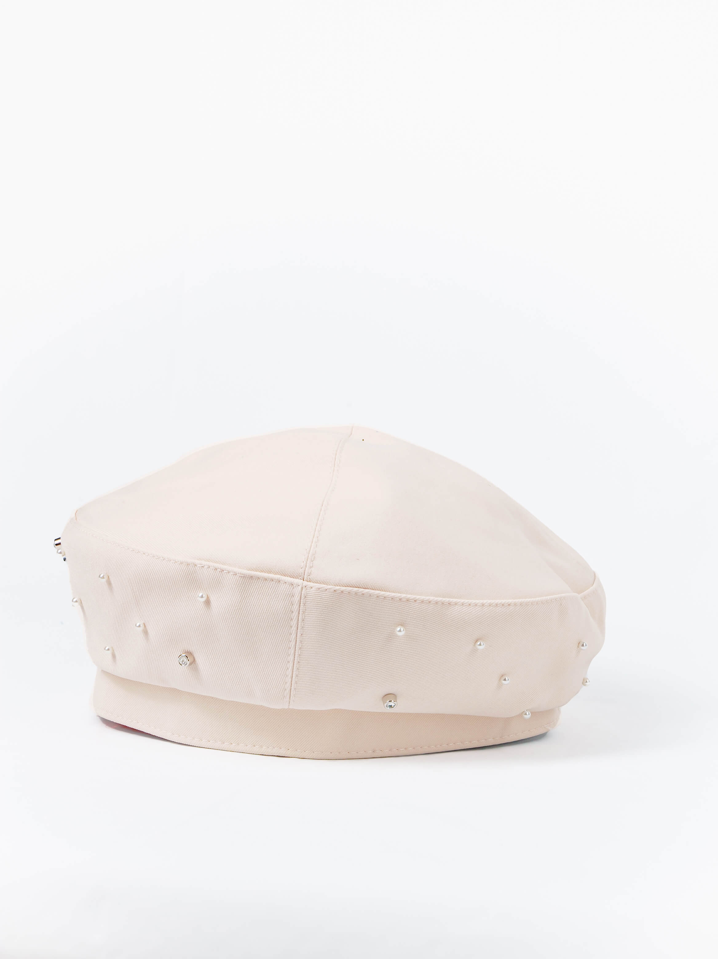 Pearl Studded Beret Cap