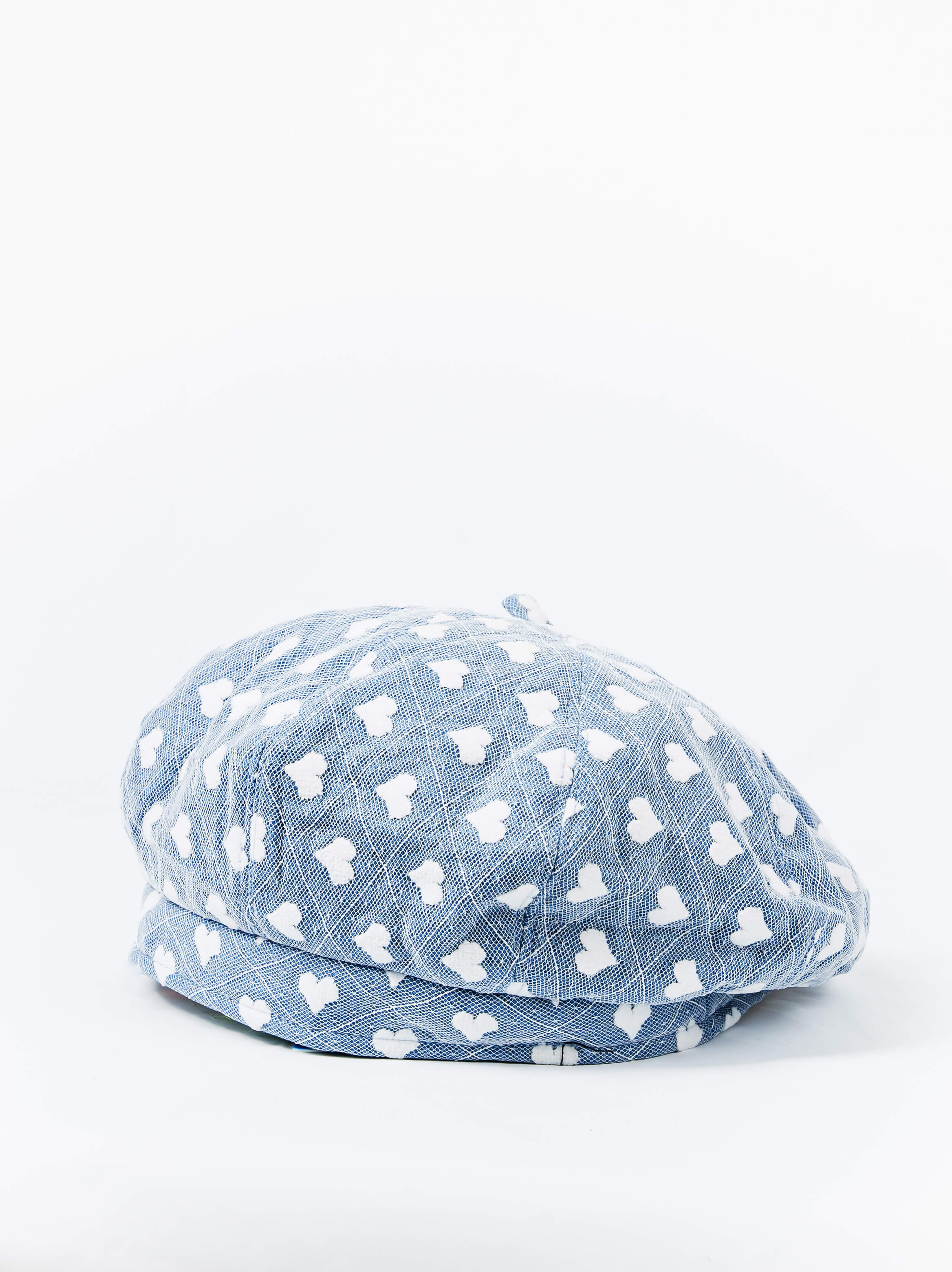 Blue heart Beret Cap