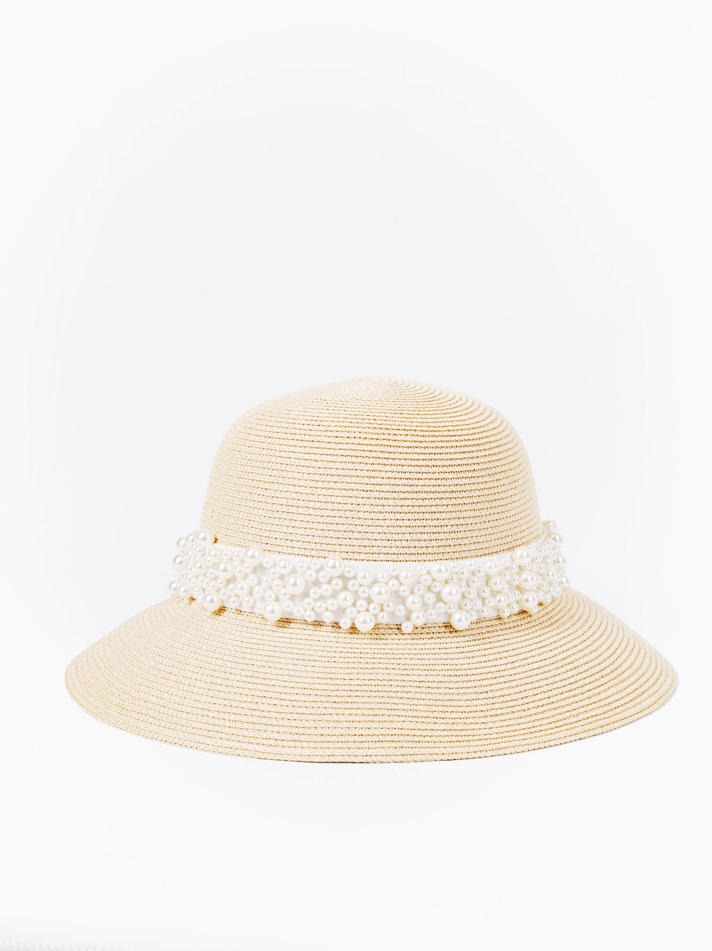 Pearl Cluster Woven Sun Hat