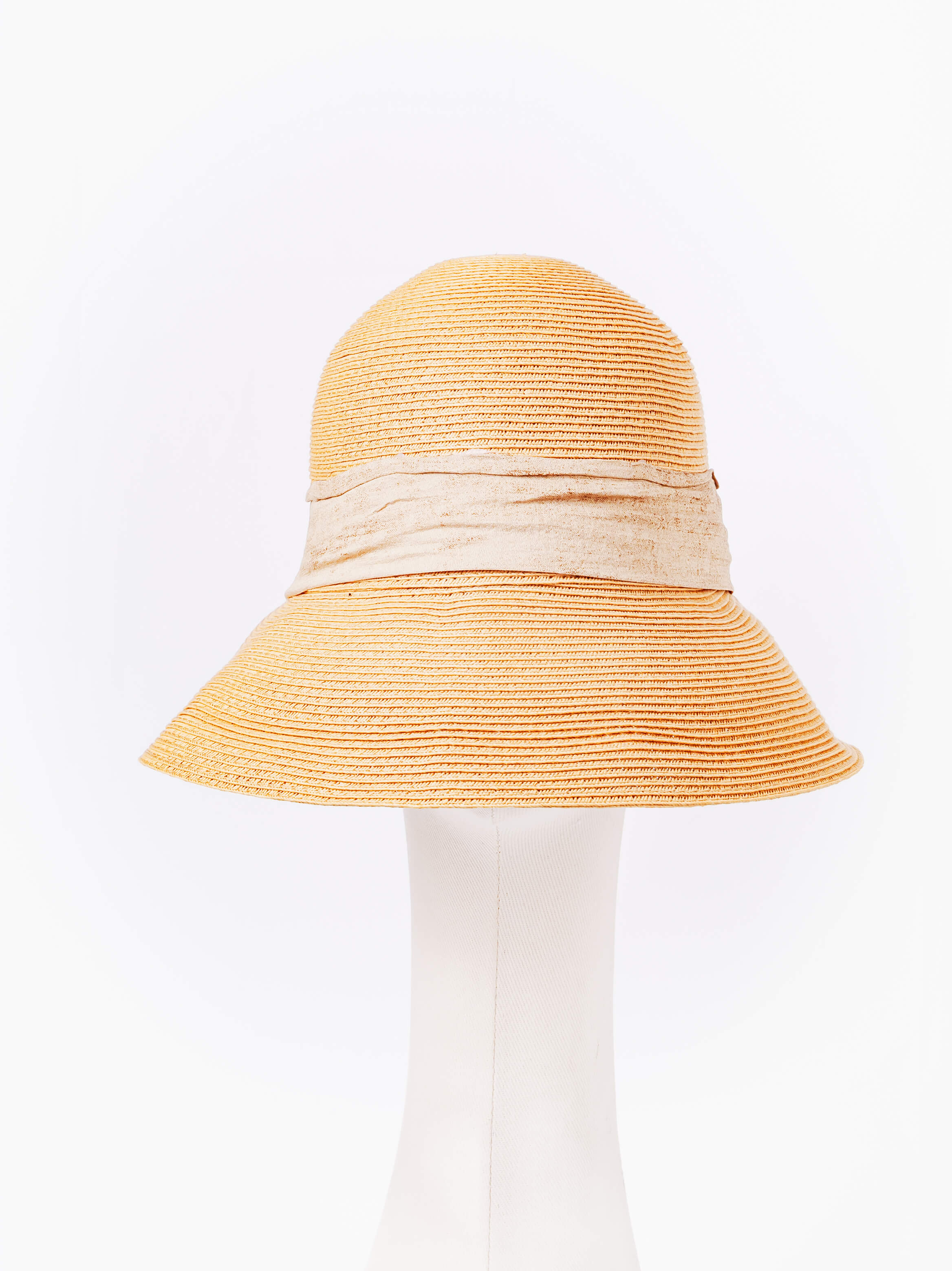 Velvet-Bow Band Sun Hat