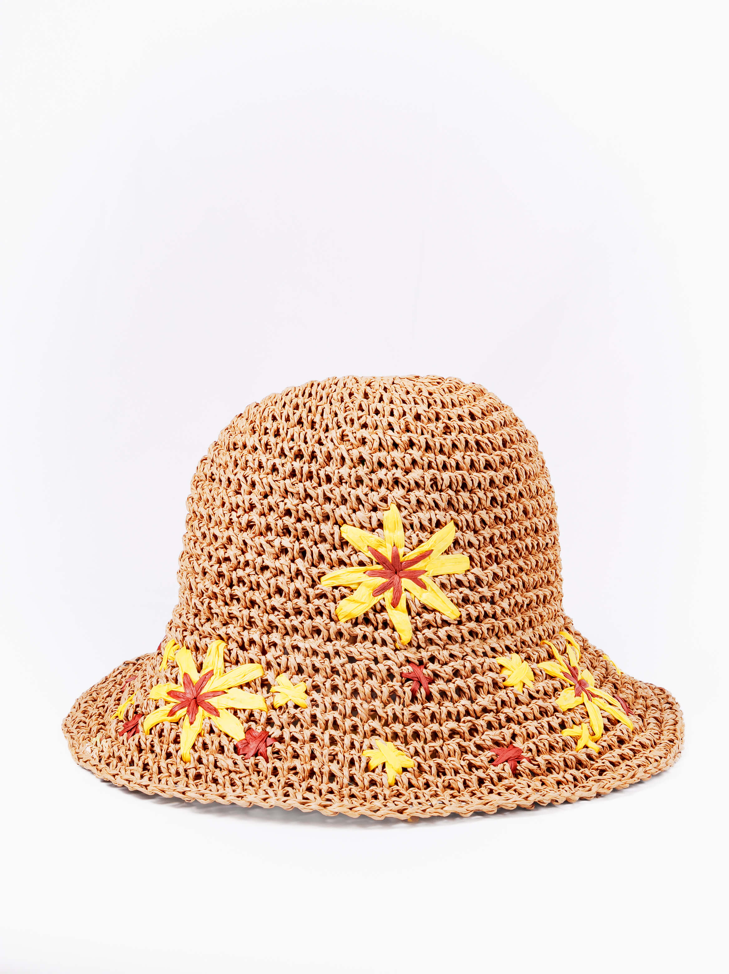 Embroidered Raffia Sun Hat