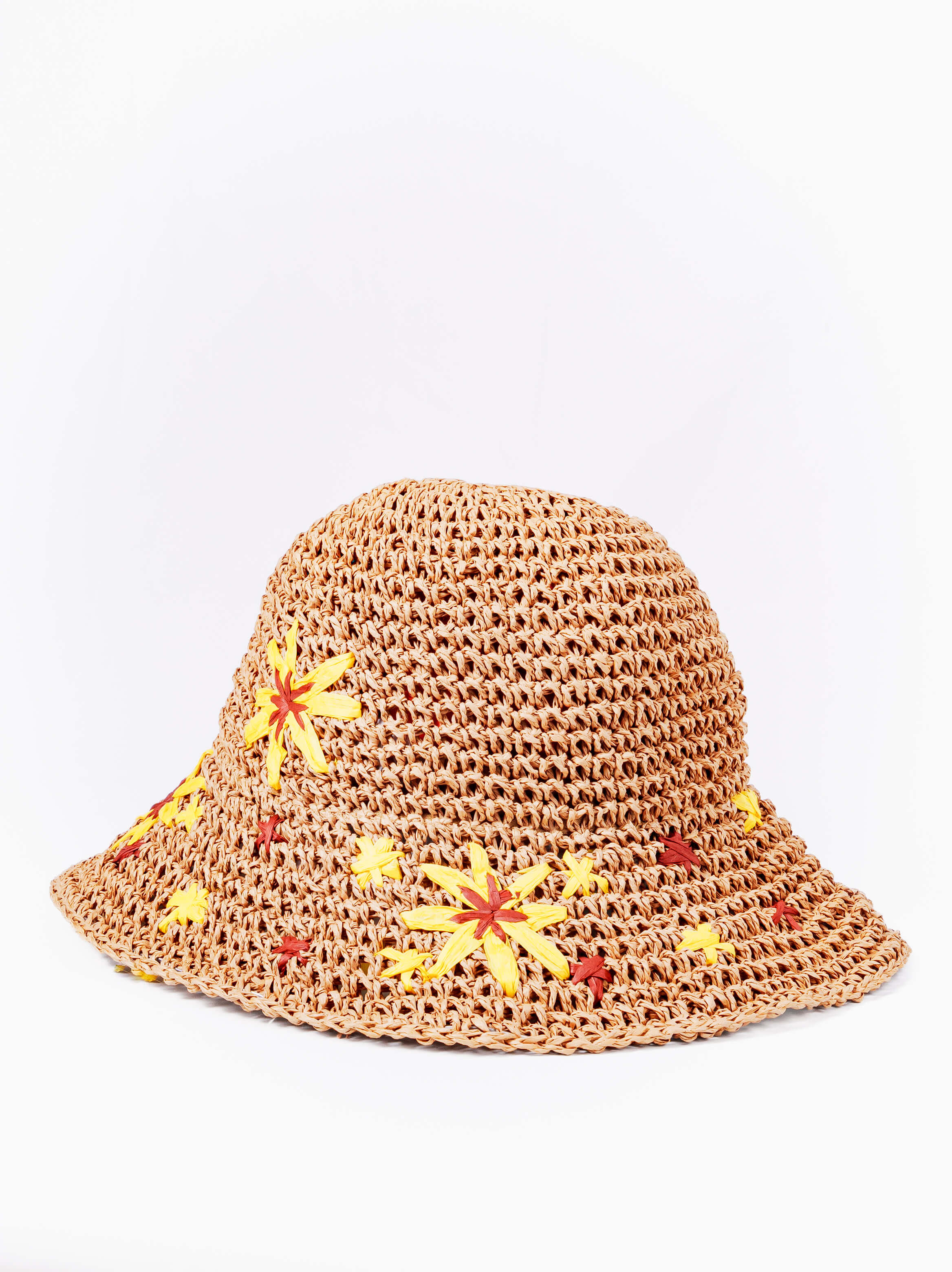 Embroidered Raffia Sun Hat