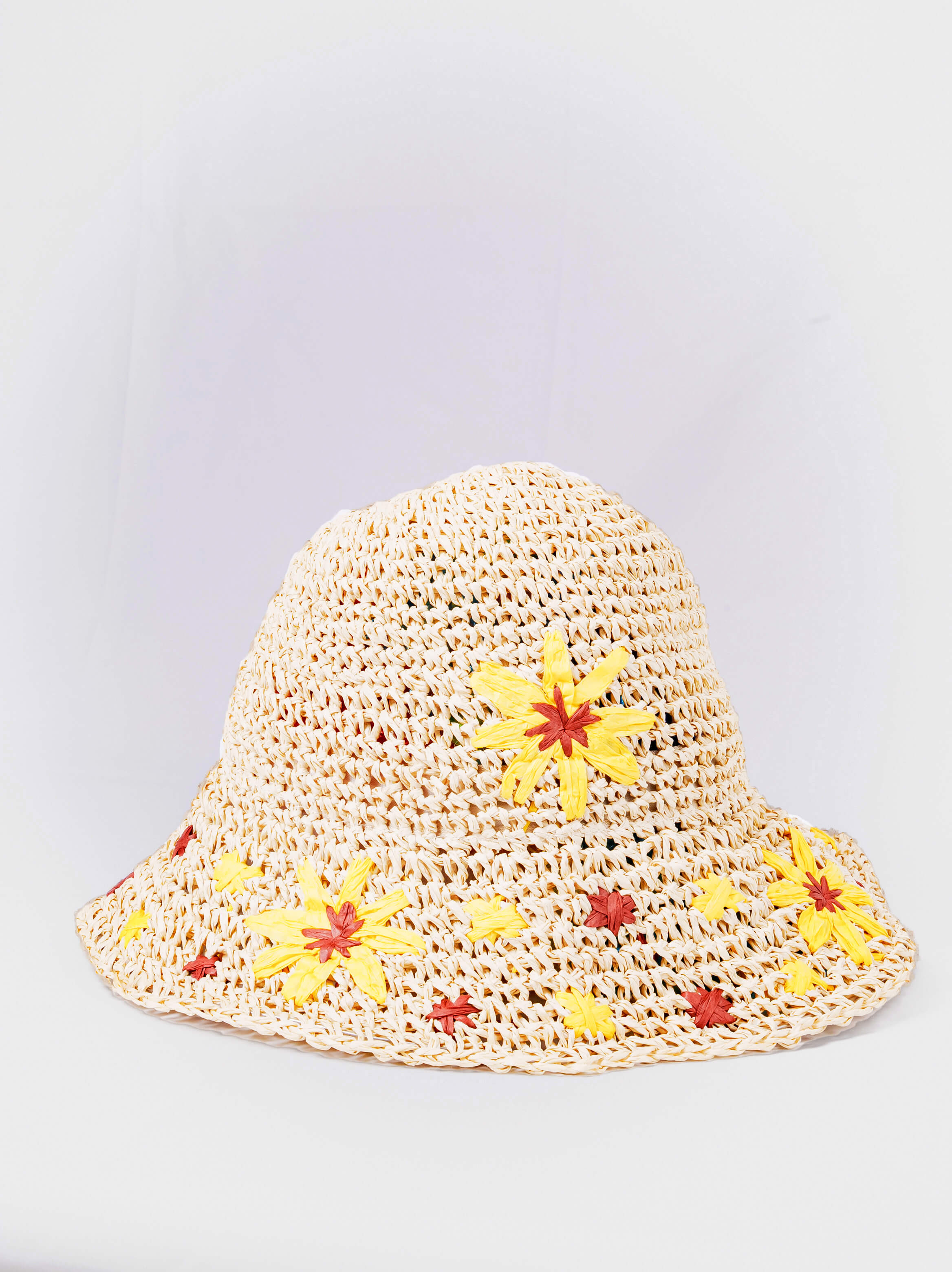 Embroidered Raffia Sun Hat
